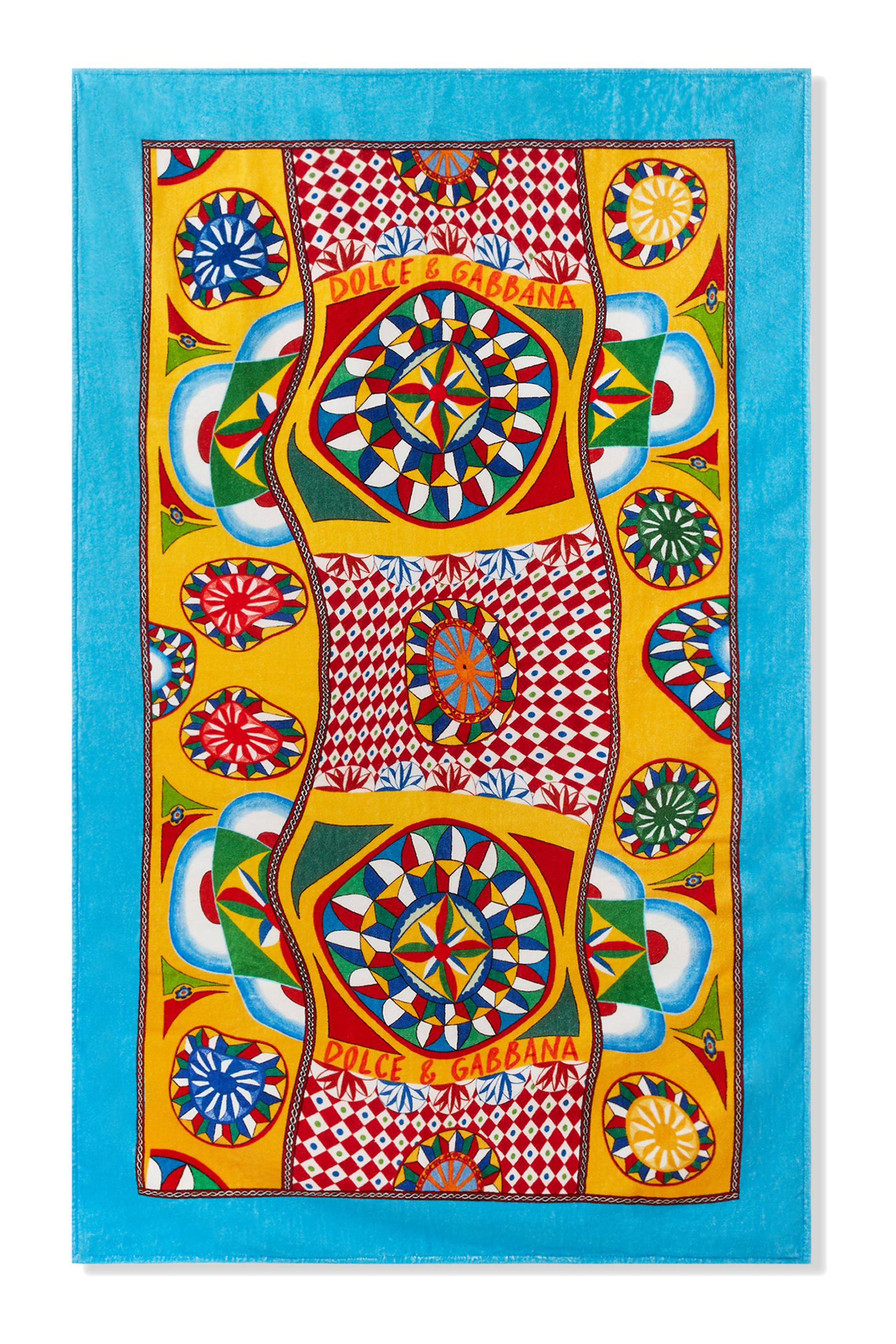 Kids Sicilian Carretto-Print Beach Towel