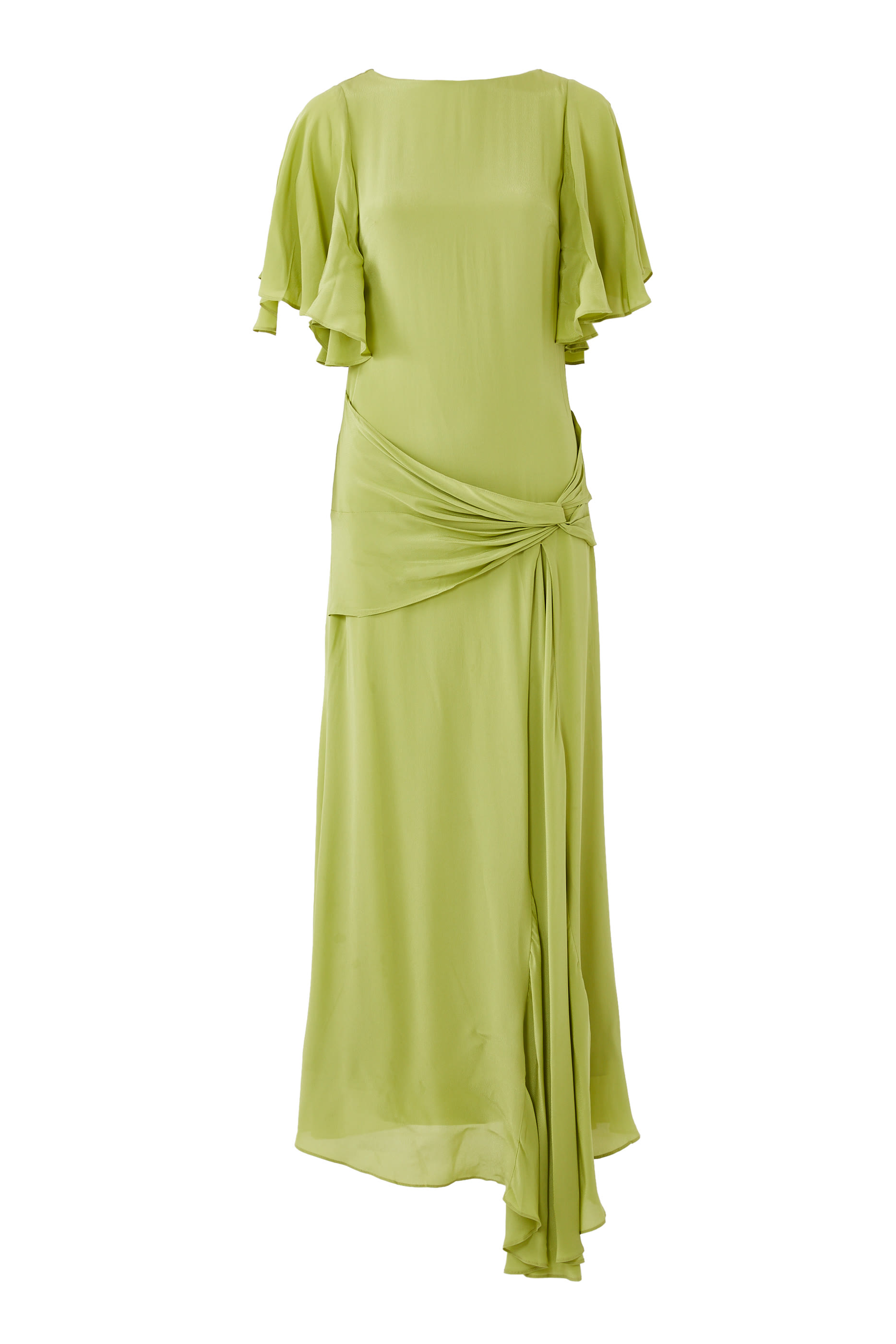 Arlowe Pea Shoot Crepe De Chine Maxi Dress