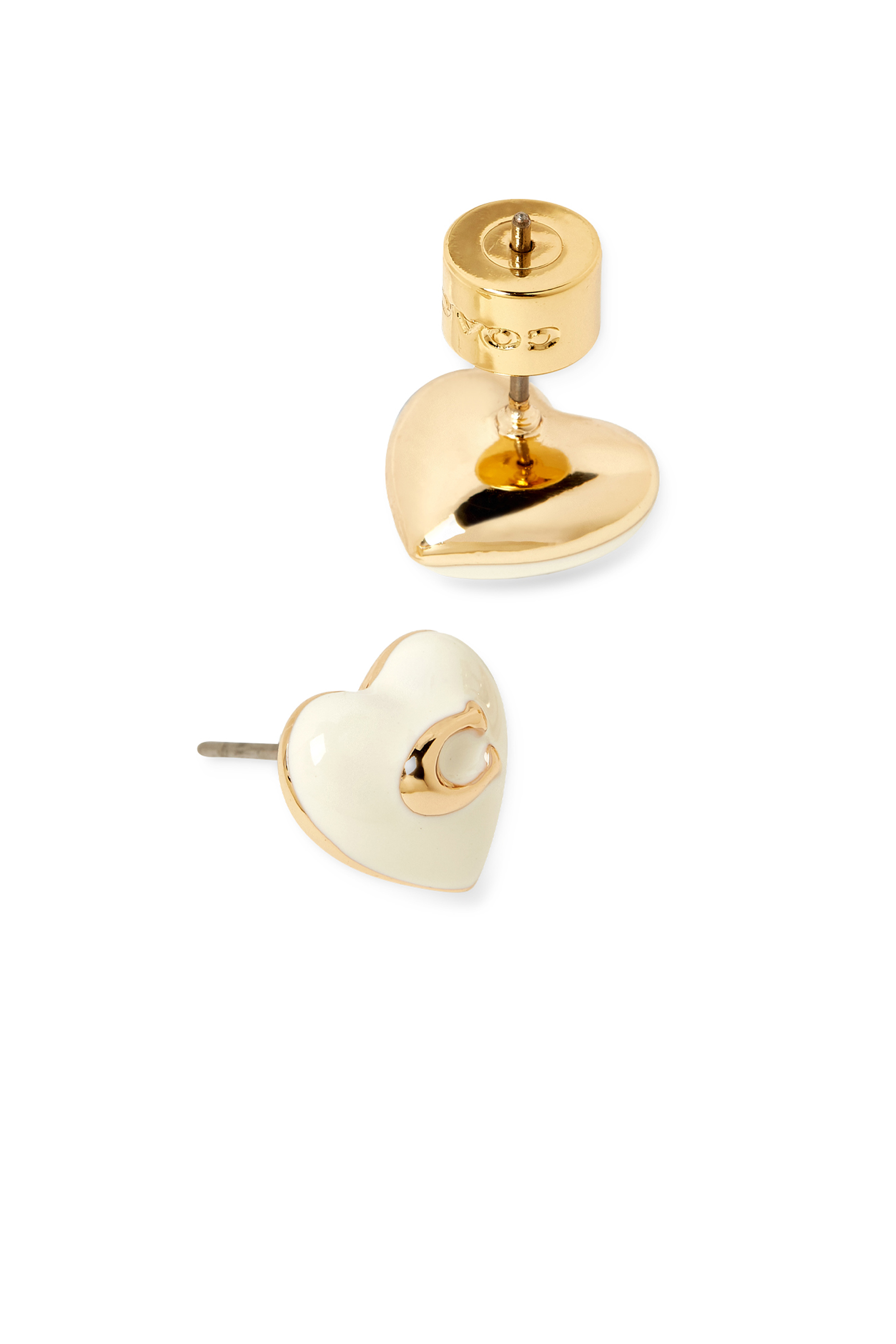 Enamel Heart Stud Earrings