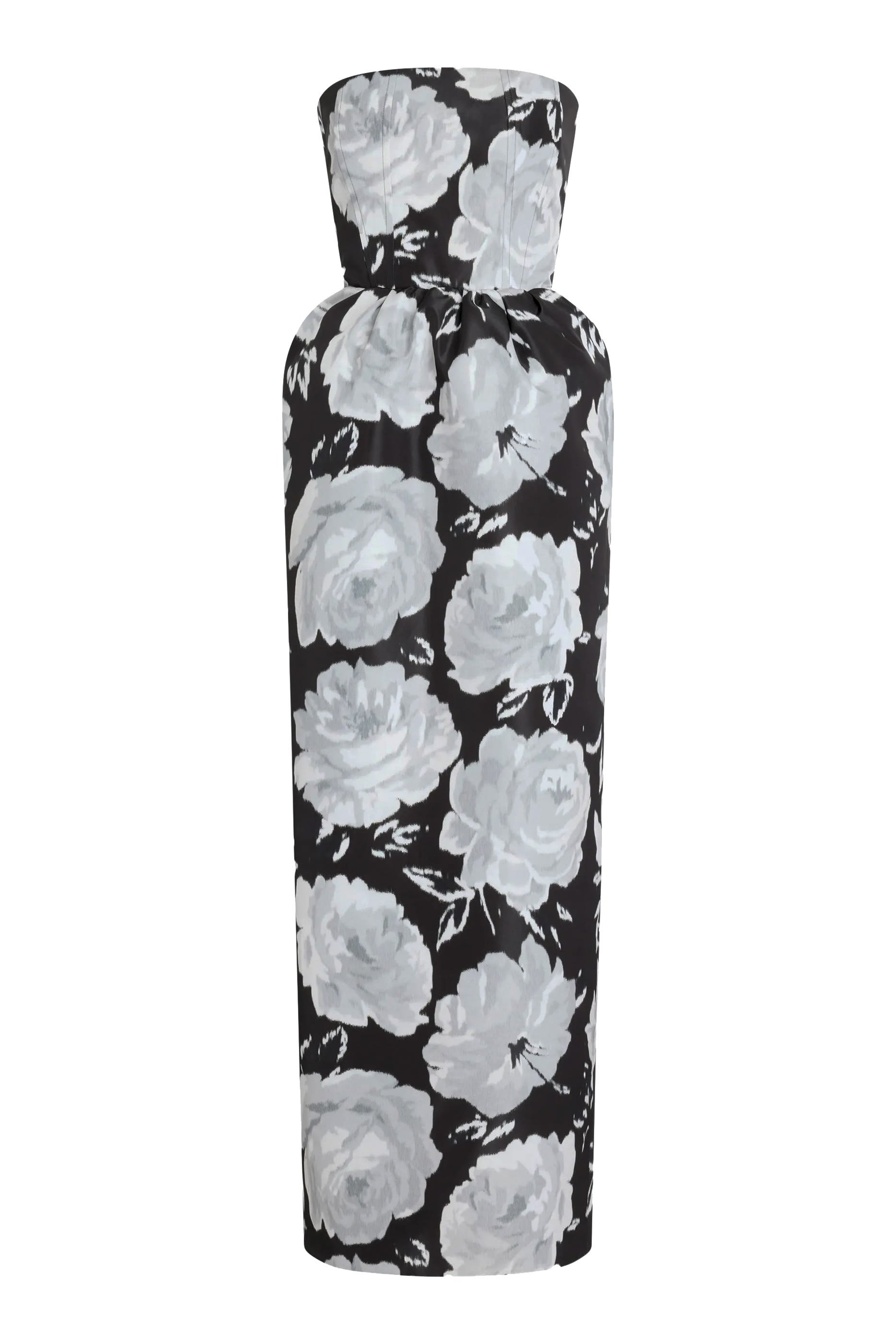 Recycled Faille Long Bustier Dress