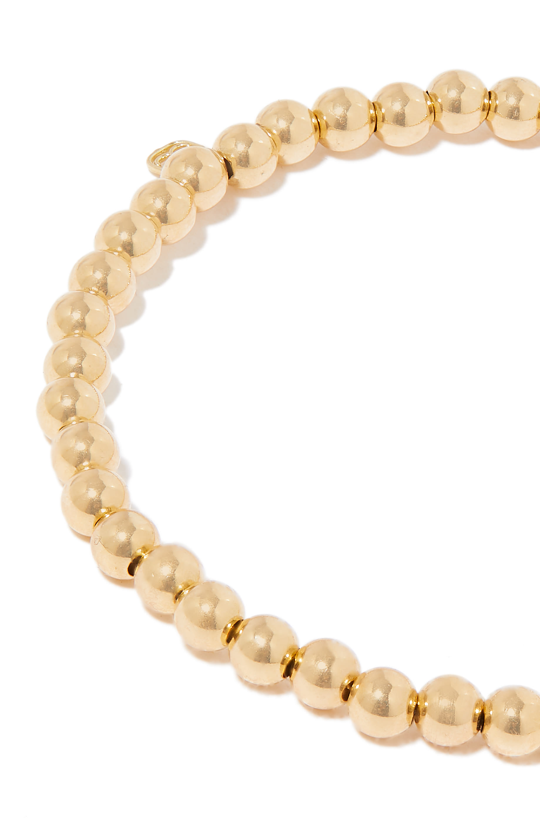 Evil Eye Charm Beaded Bracelet, 14k Yellow Gold with Diamonds & Turquoise