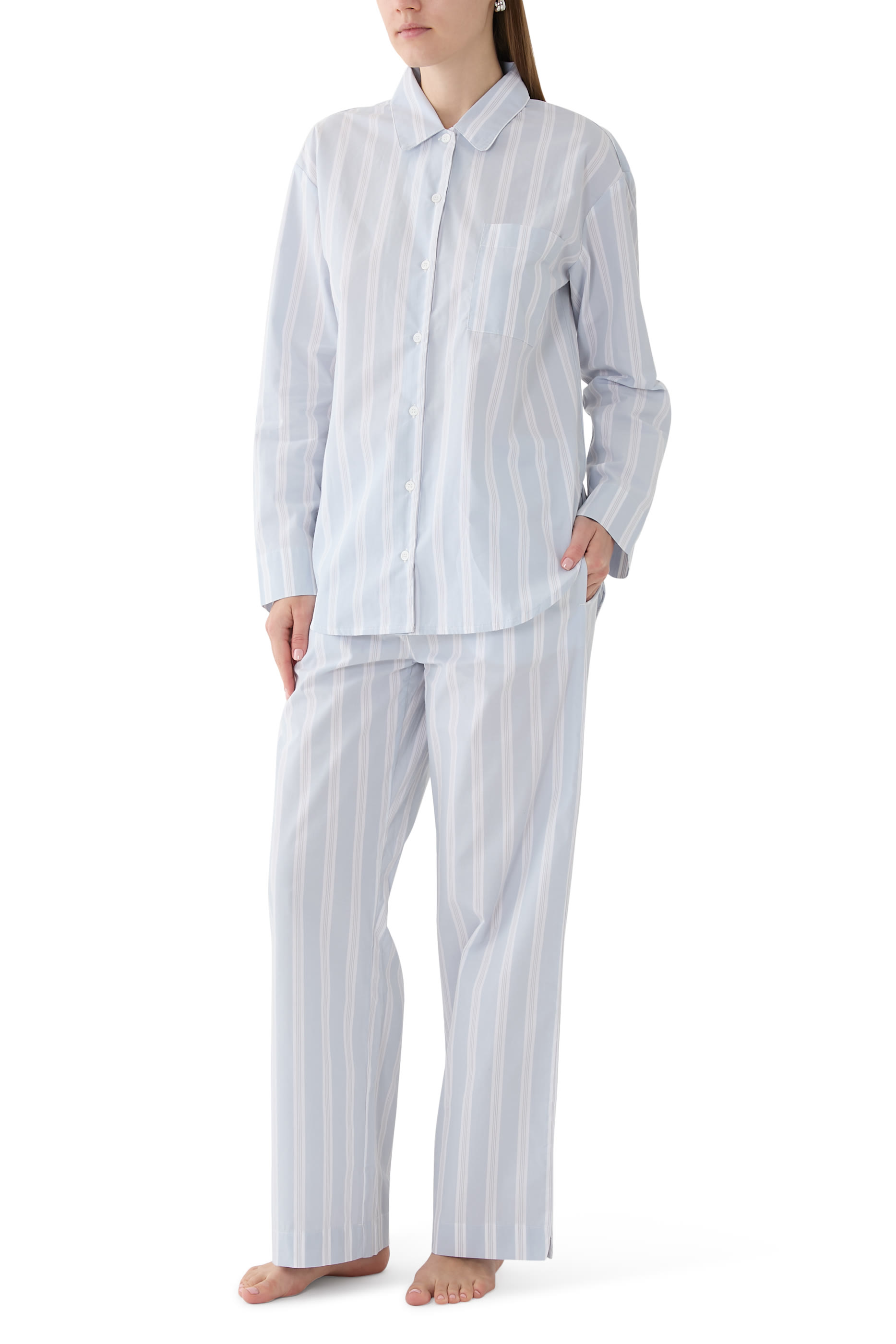 Striped Cotton Pajama Set