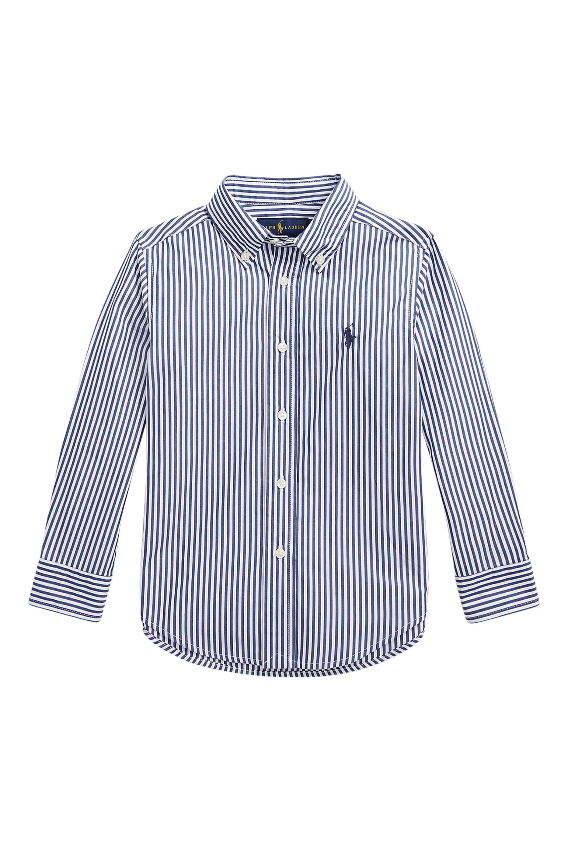 Kids Striped Cotton Poplin Shirt