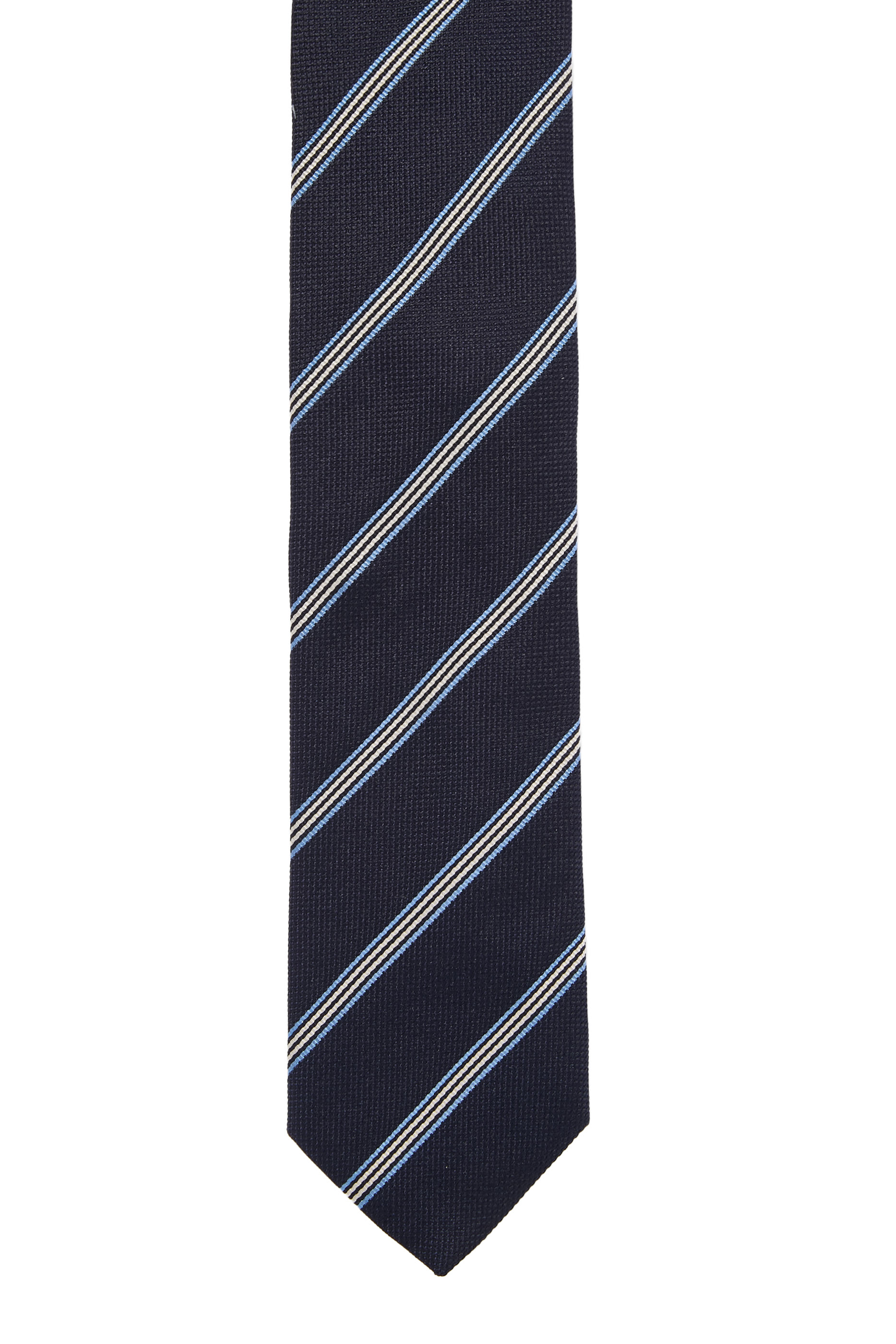 Striped Woven Silk Tie