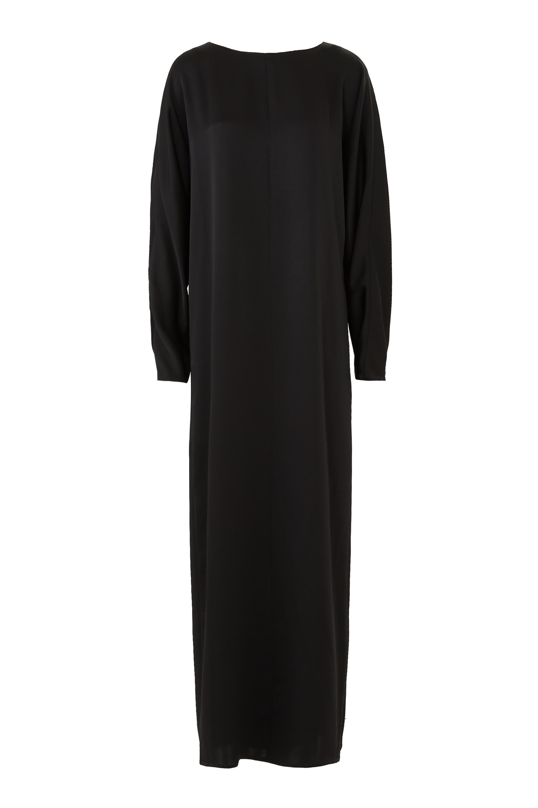 Long-Sleeve Satin Kaftan
