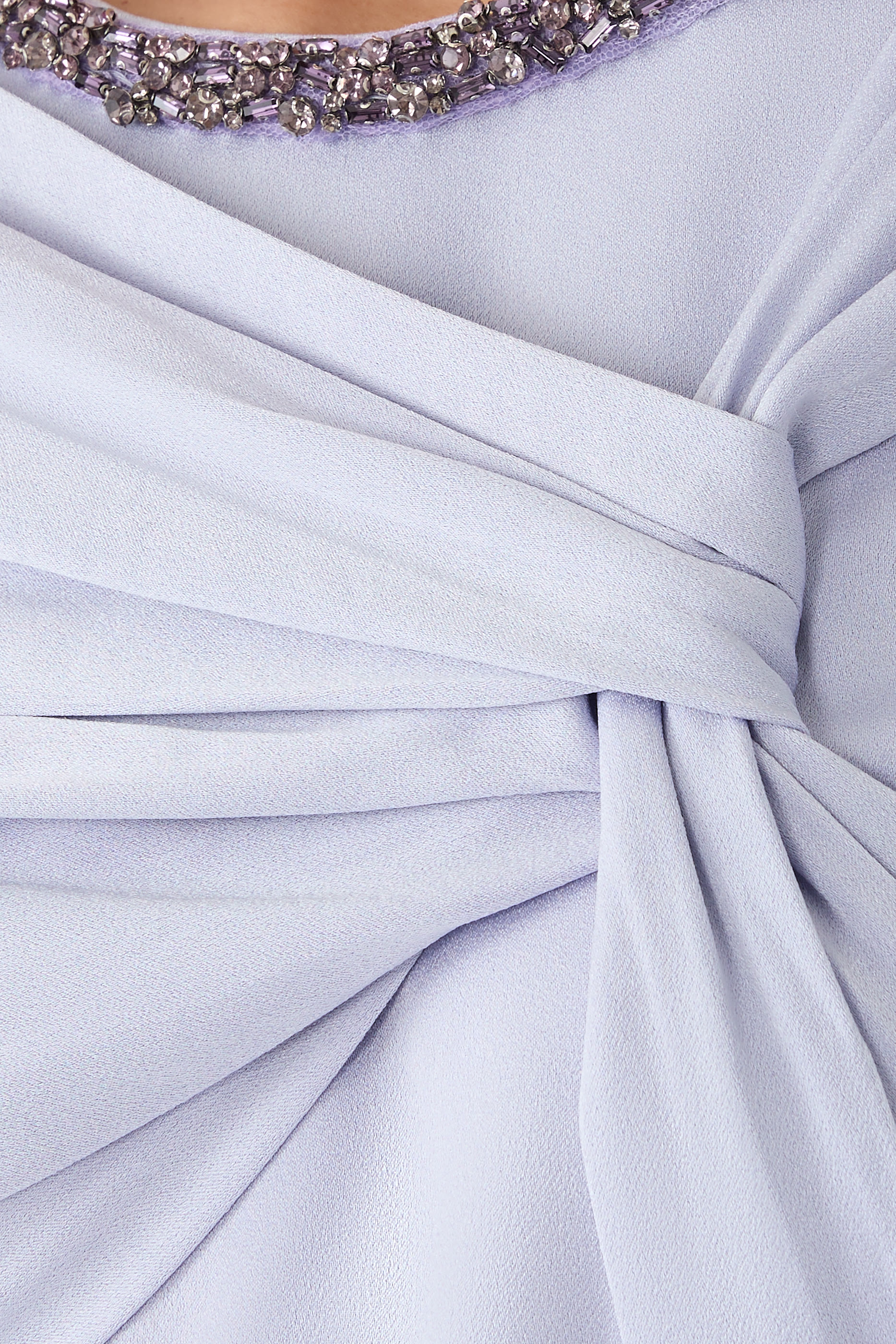 Cape Sleeve Embellished Gown