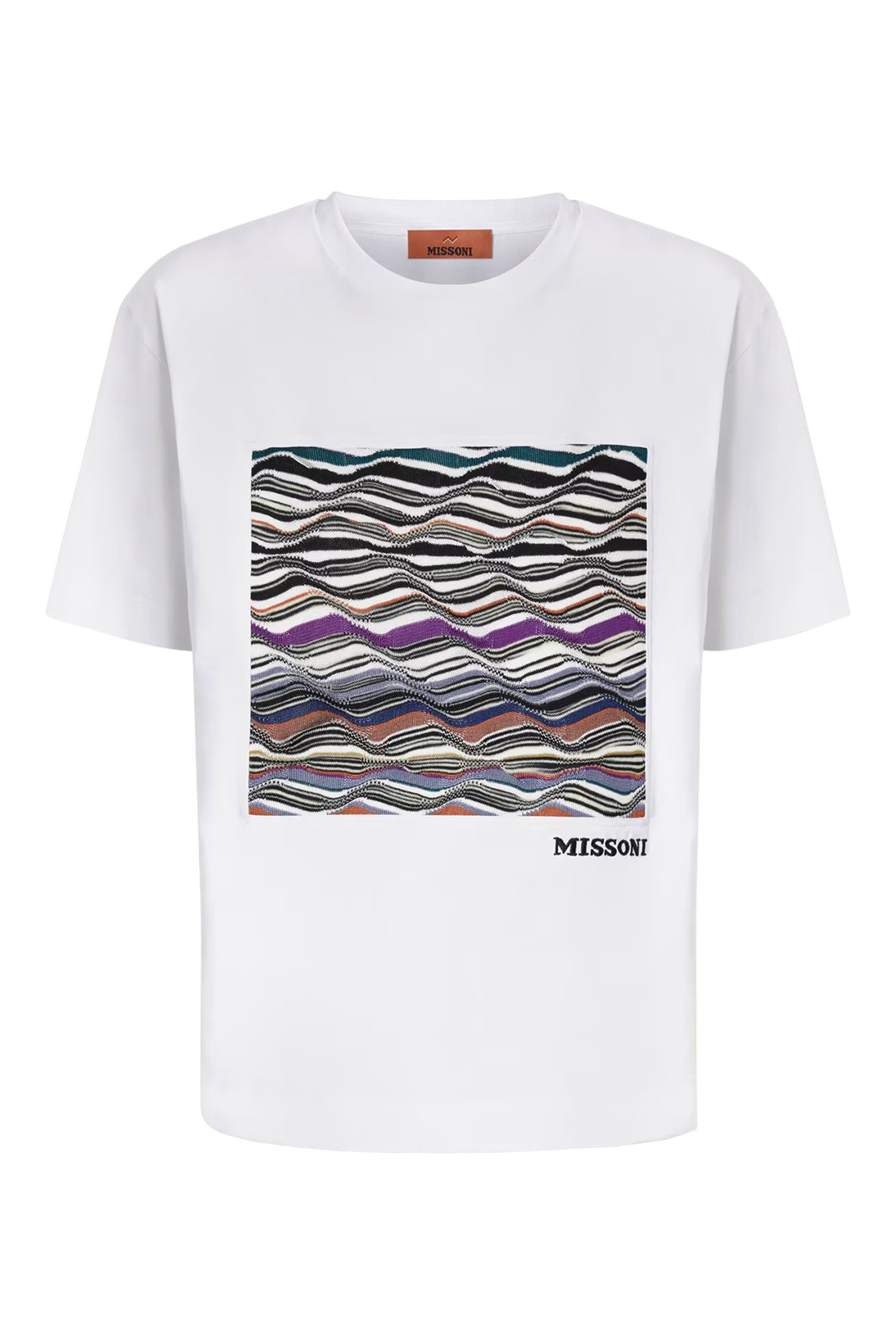 Knit Insert and Logo Short Sleeve T-Shirt