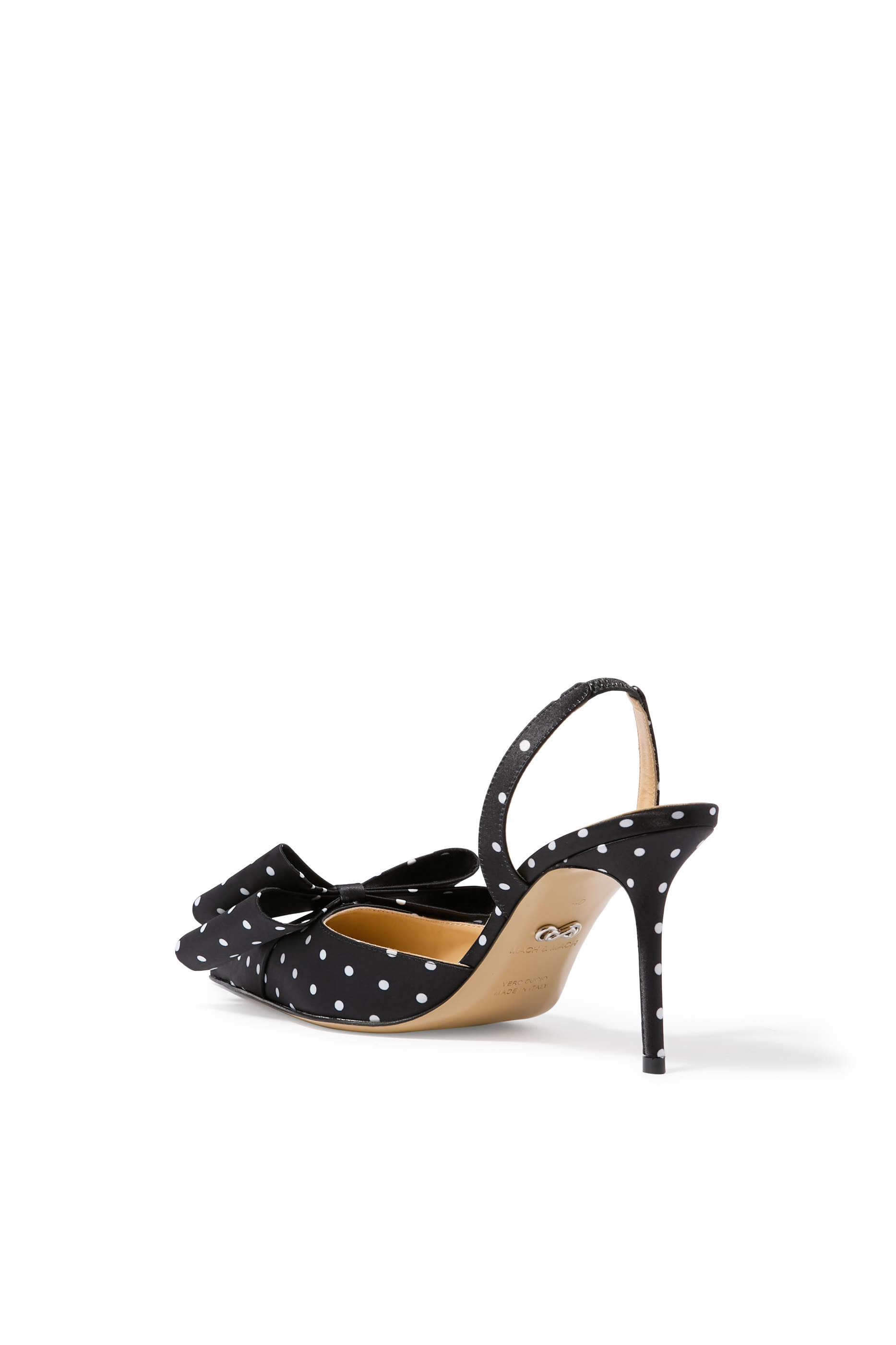 Le Cadeau 85 Polka Dot Slingback Pumps