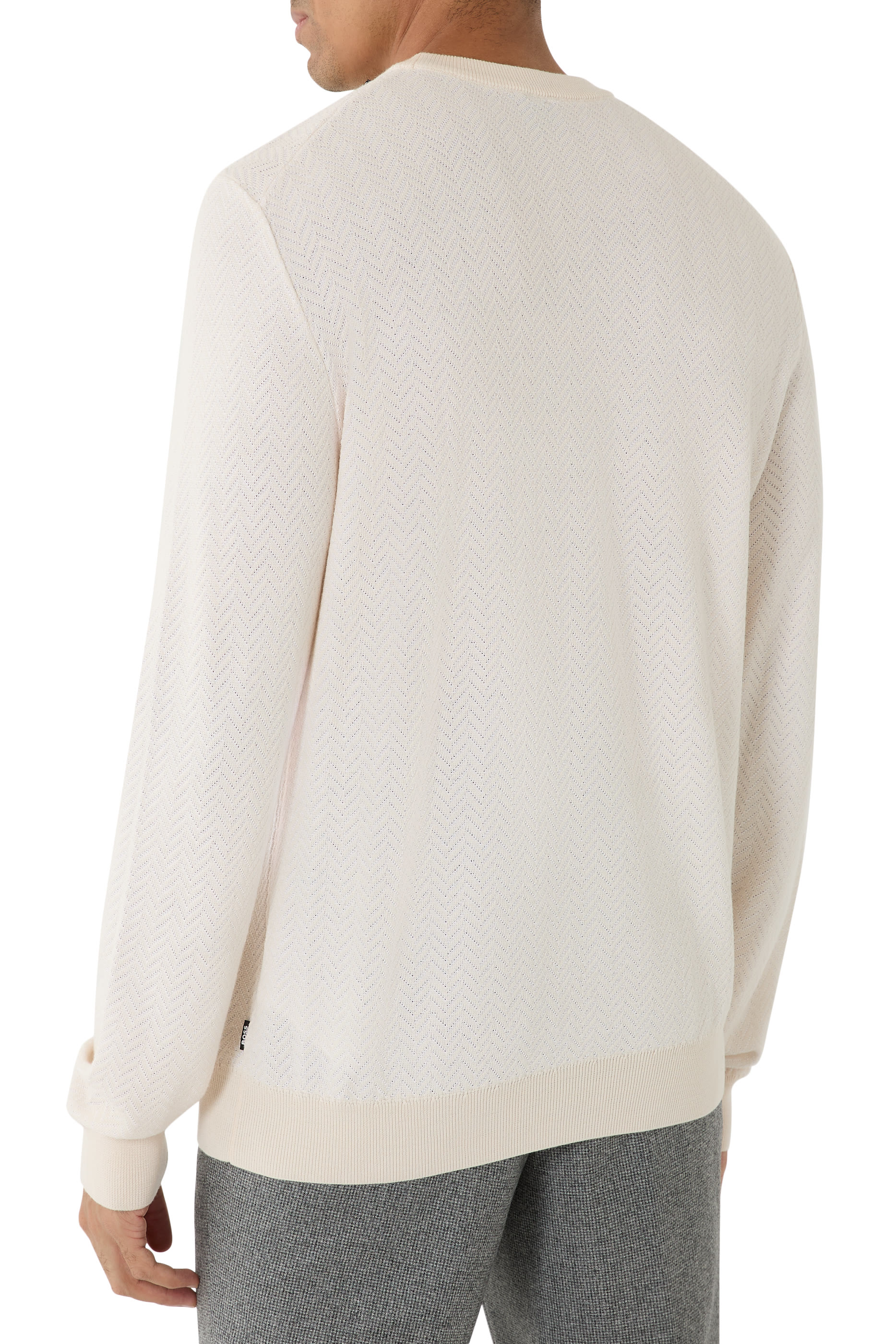 H-Habito Herringbone-Structured Sweater