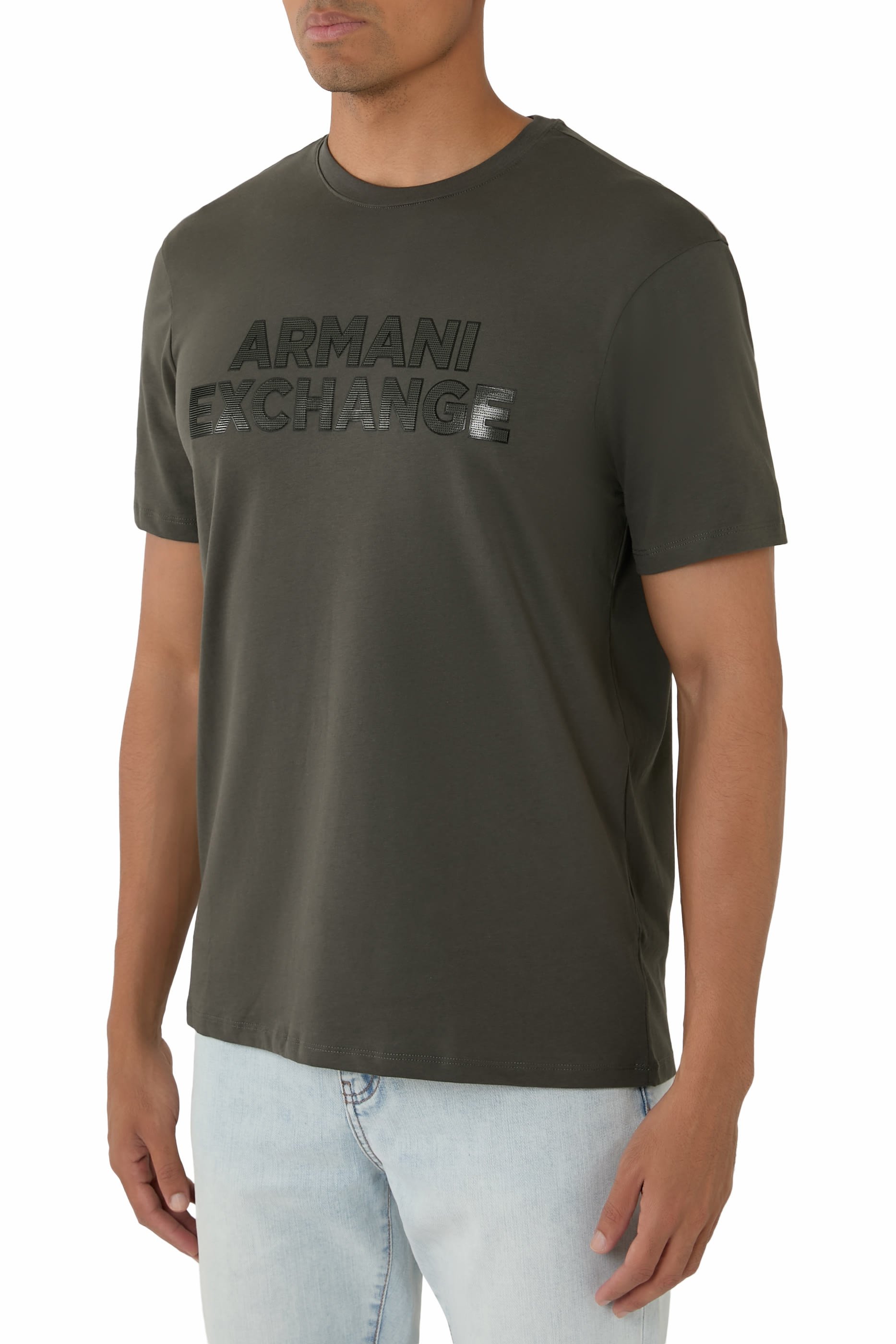 AX Logo Cotton T-Shirt