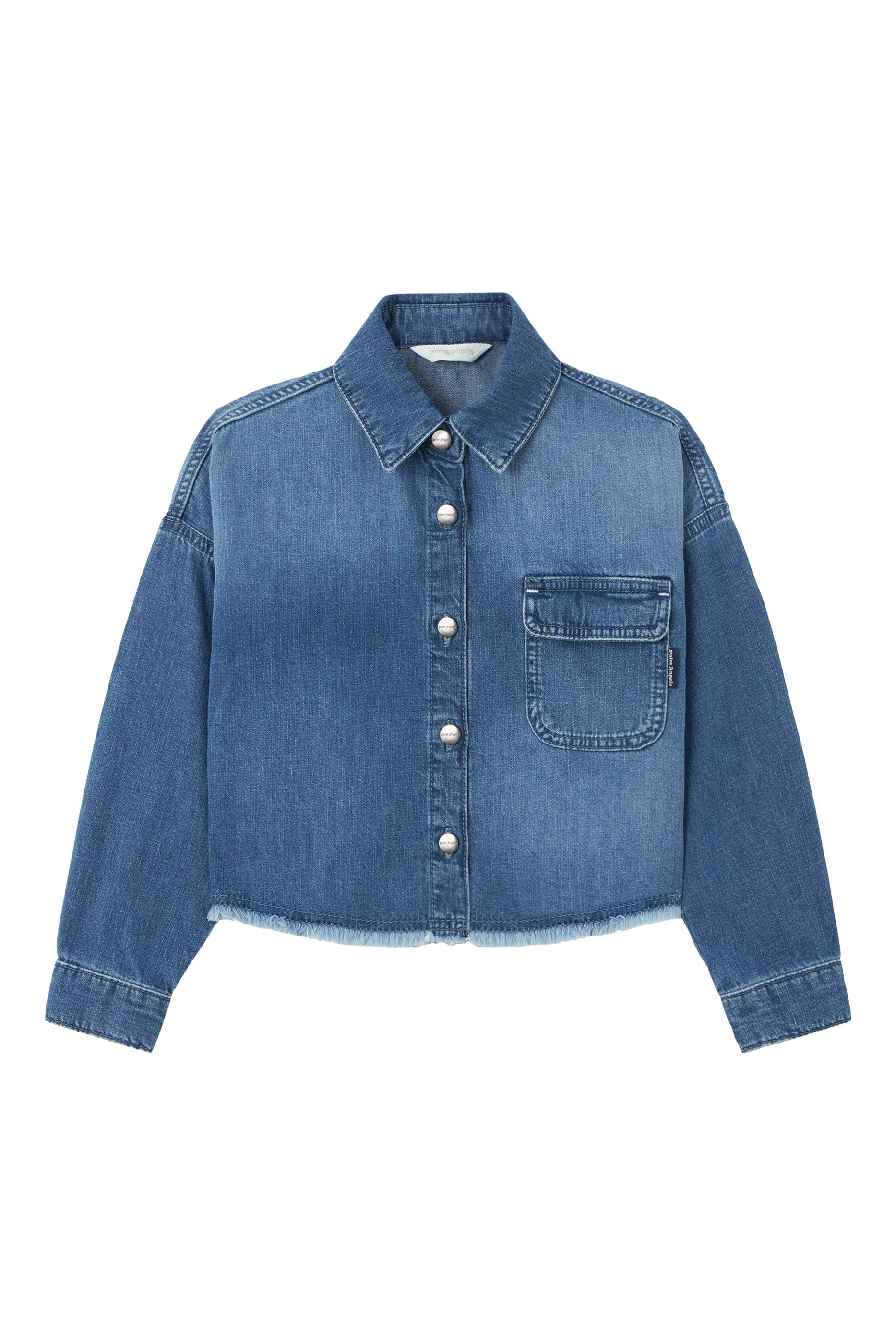 Kids Chambray Raw Edge Overshirt