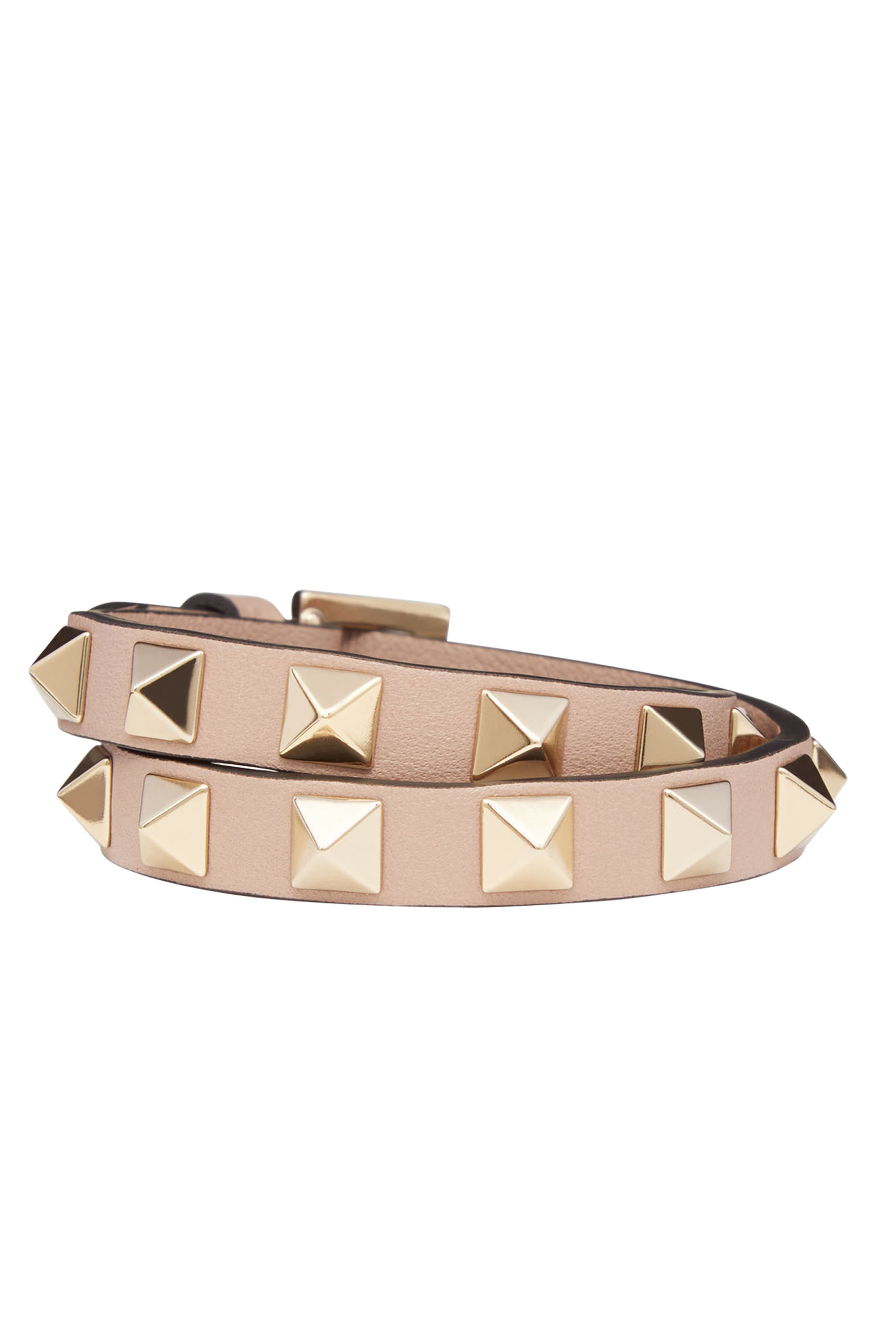  Rockstud Double Leather Bracelet