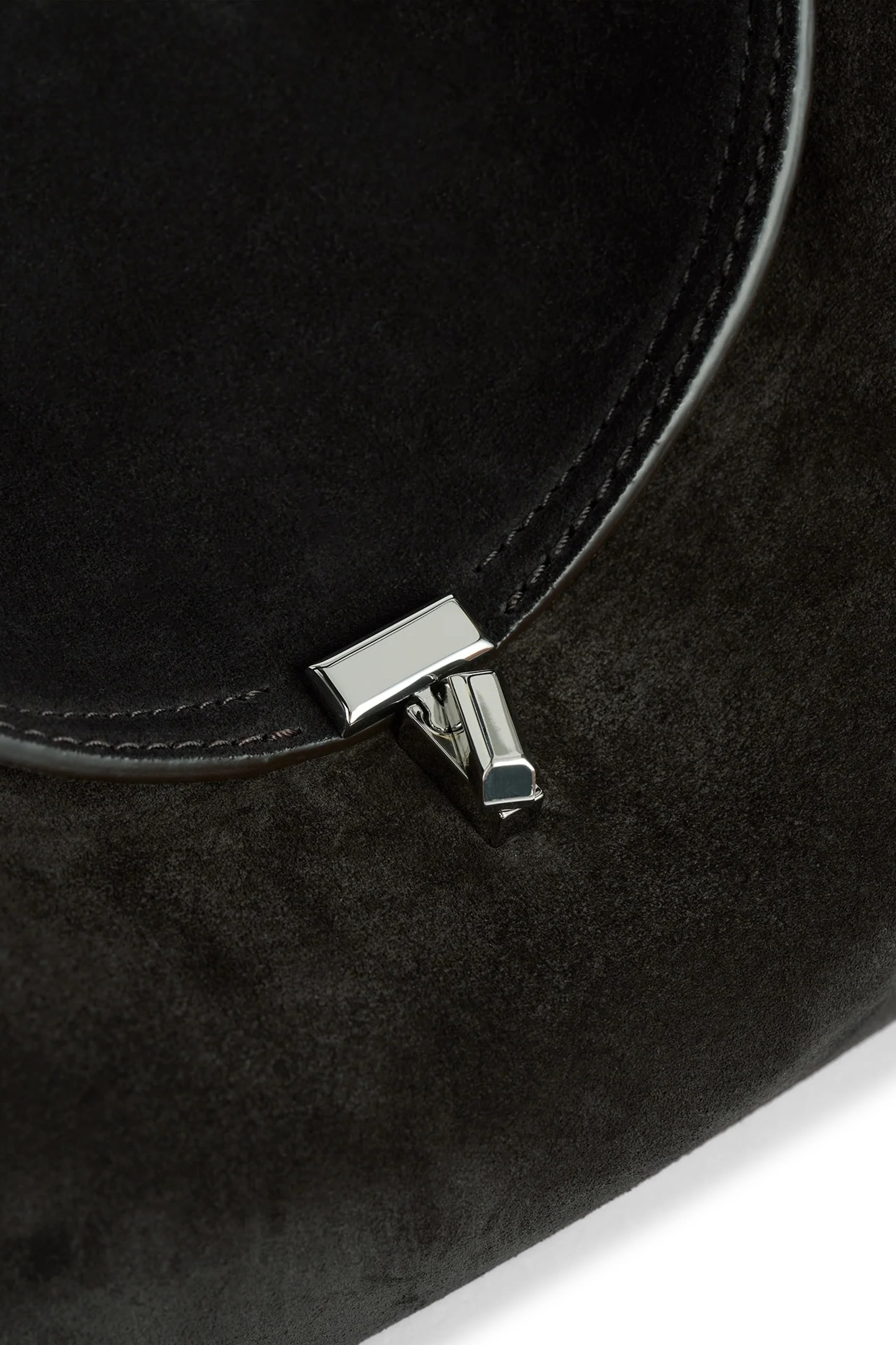 T-Lock Suede Top Handle Bag