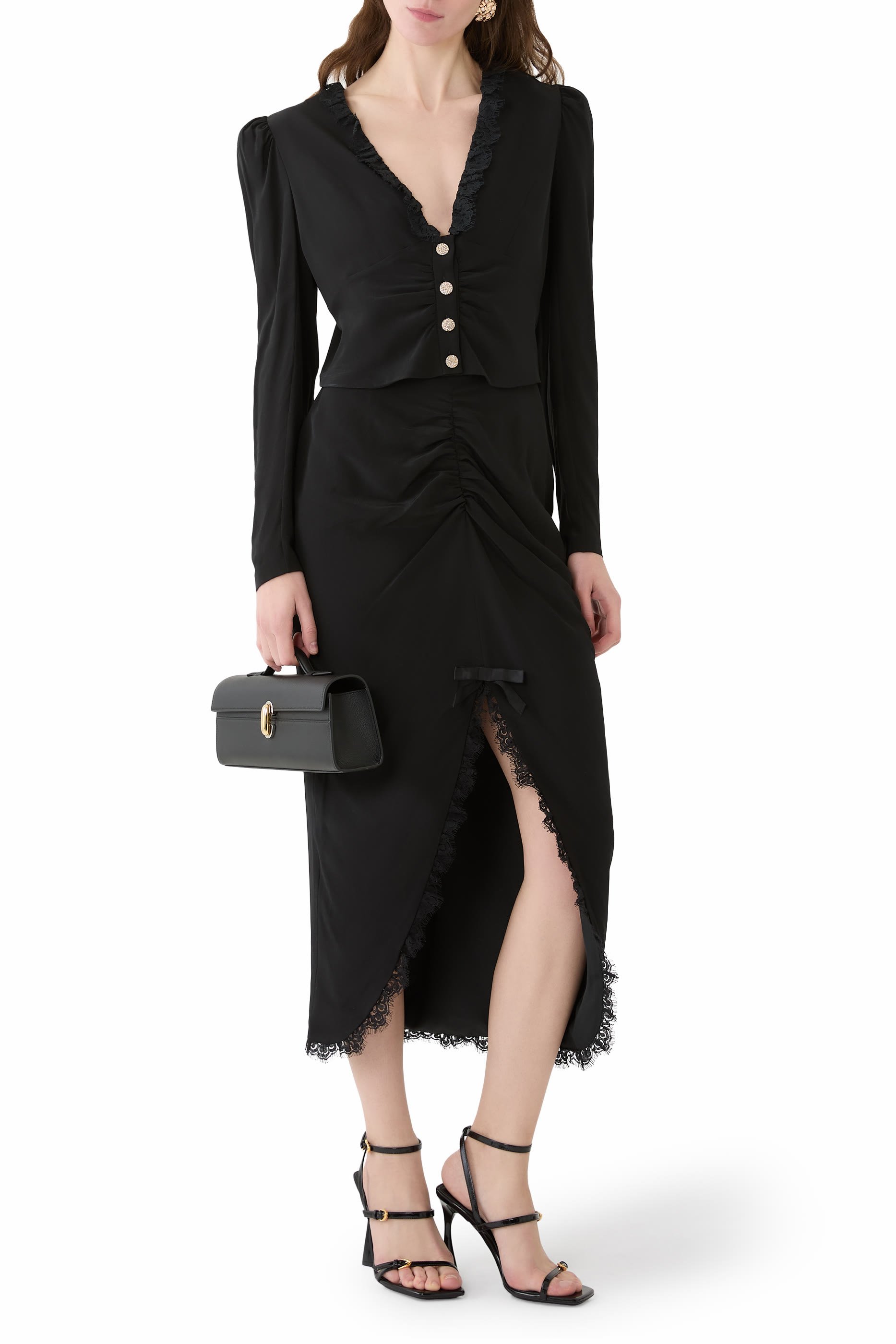 Bustier Ruffled Silk Top