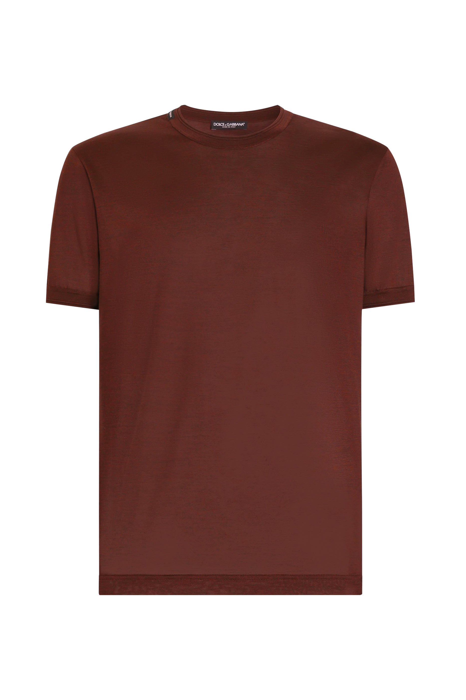 Crew Neck Silk T-Shirt 
