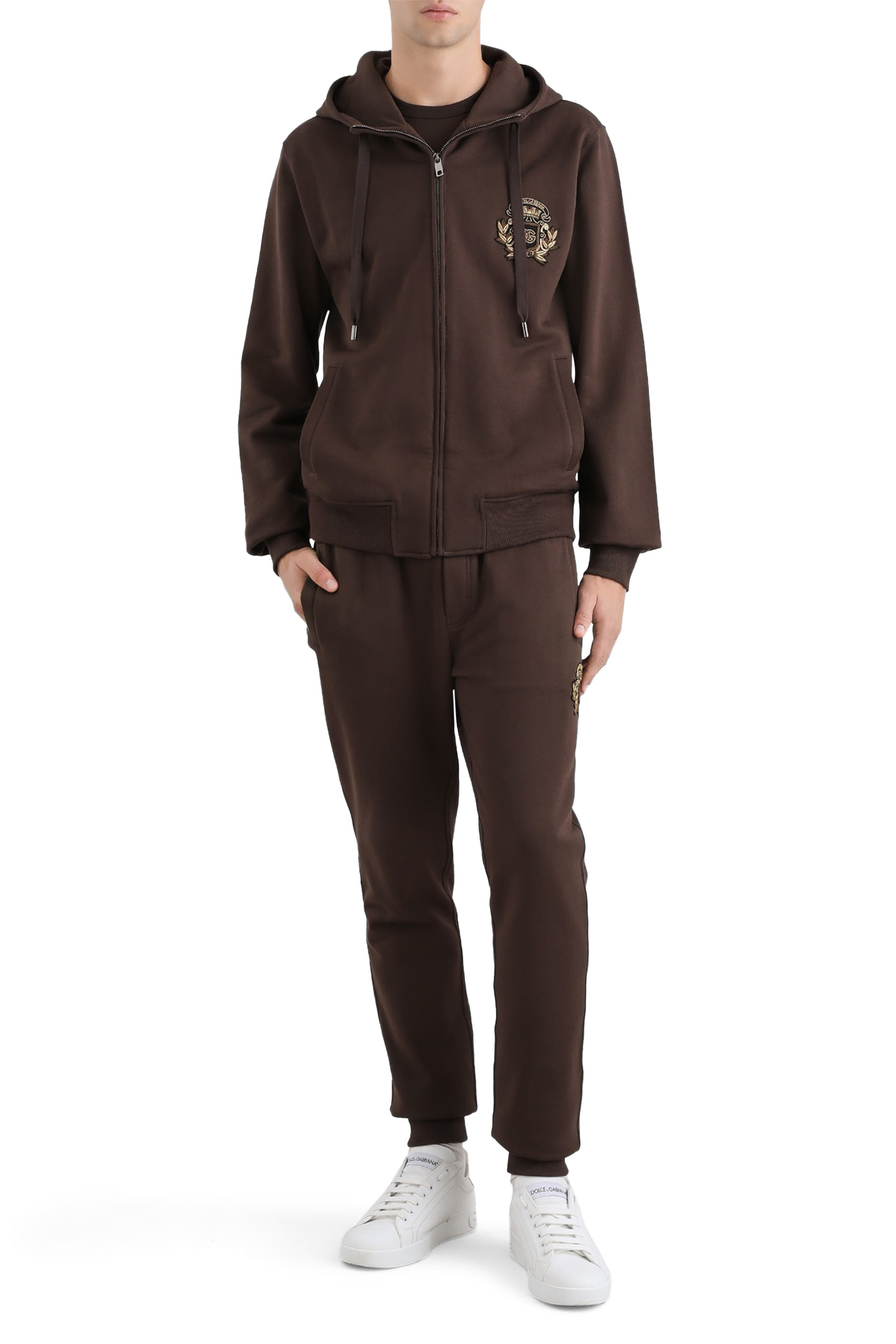 Cotton Heraldic Patch Hoodie