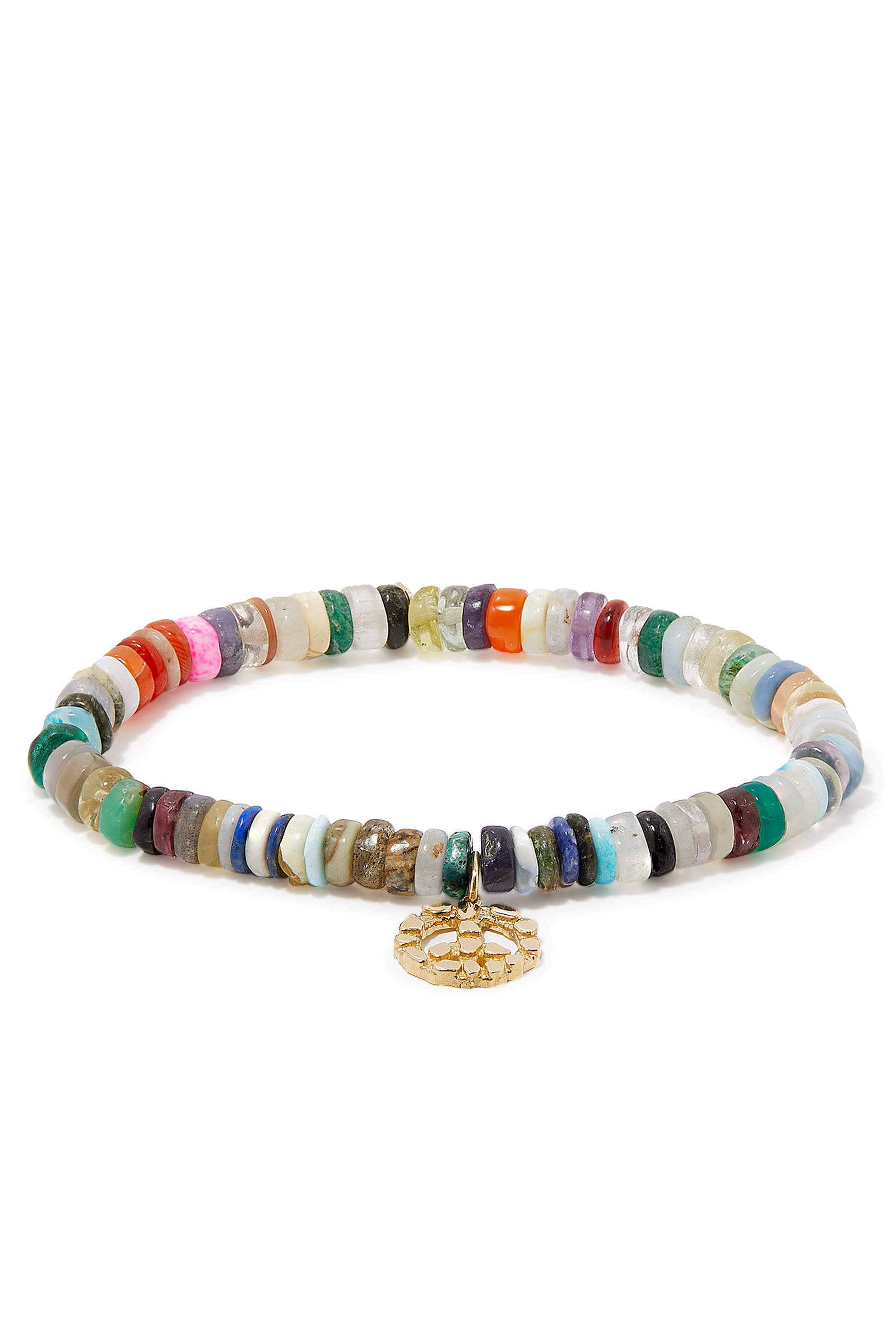 Multi-color Heishi Peace SignBracelet