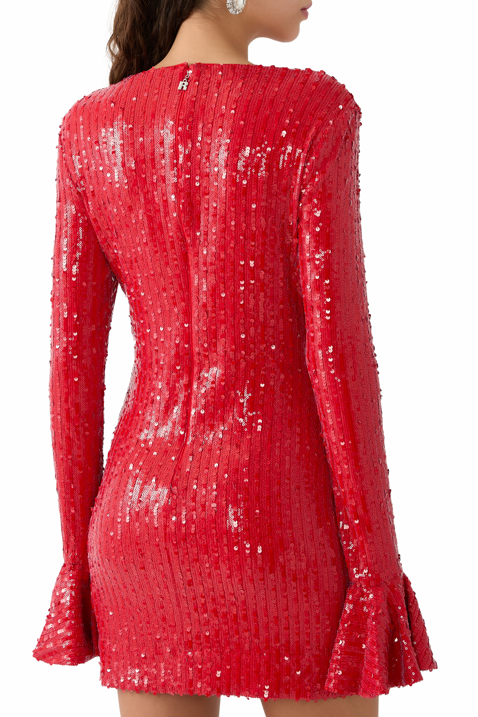 Sequins Long Sleeve Mini Dress