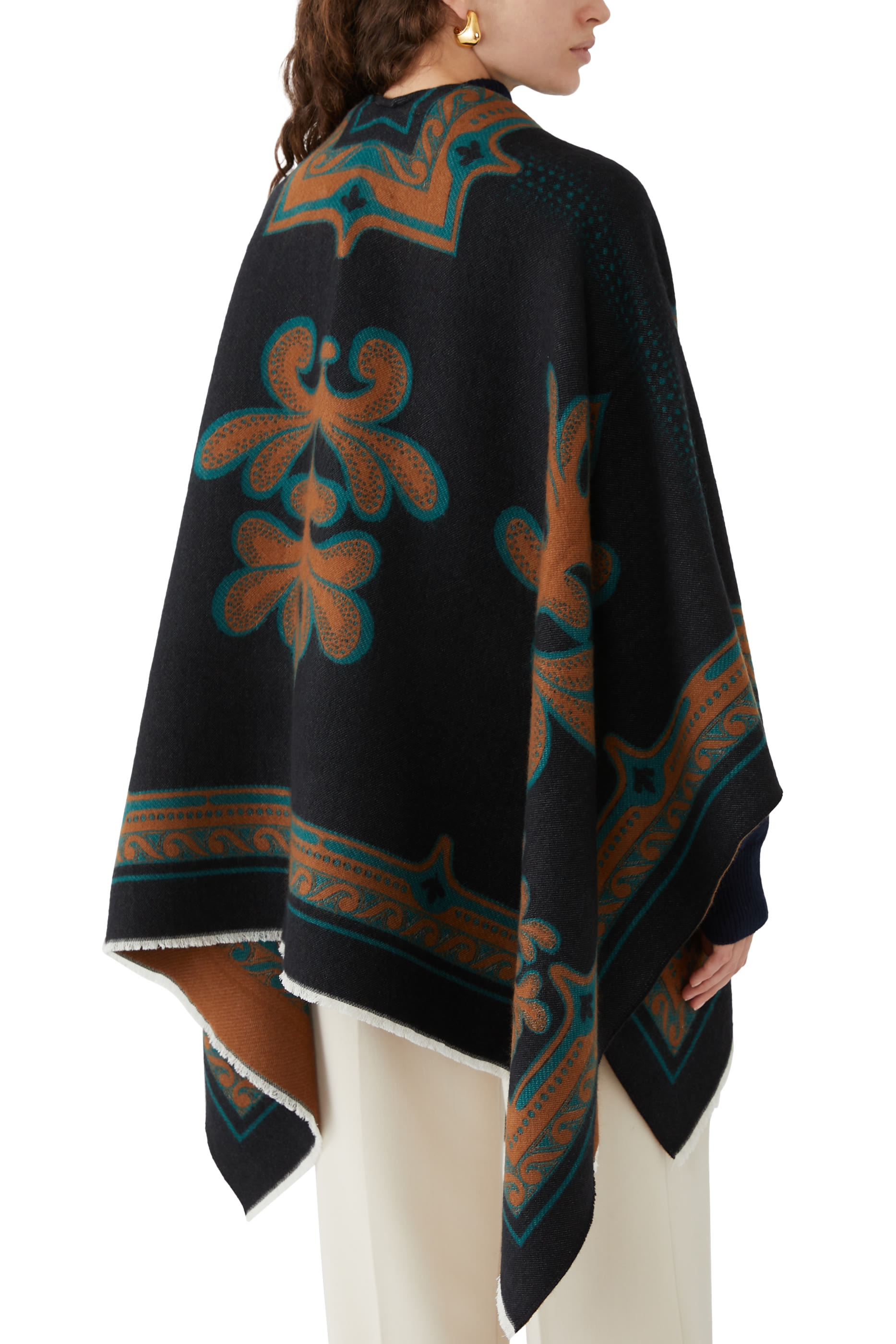 Wool-Silk Poncho