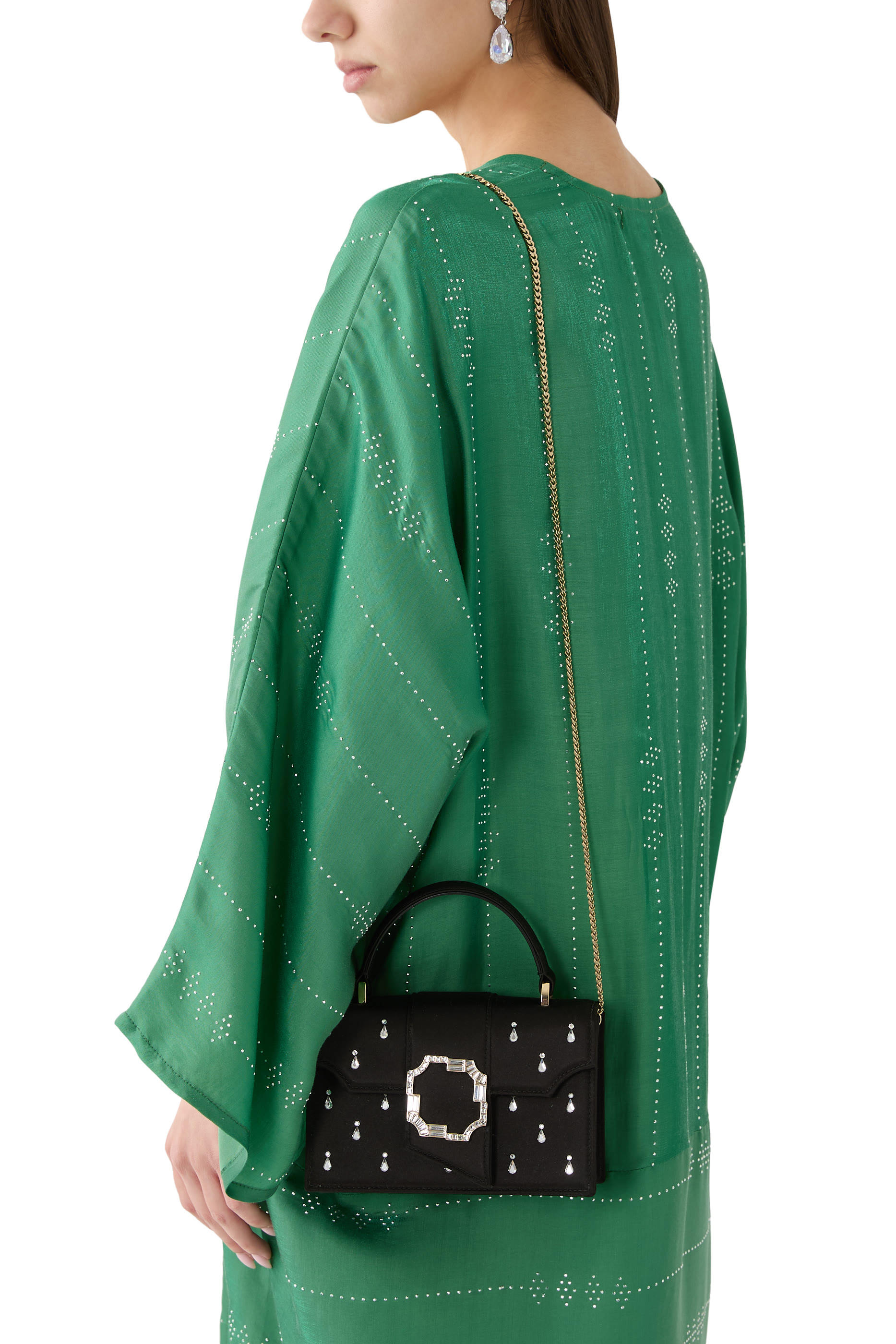 Audrey Satin Embellished Mini Handbag