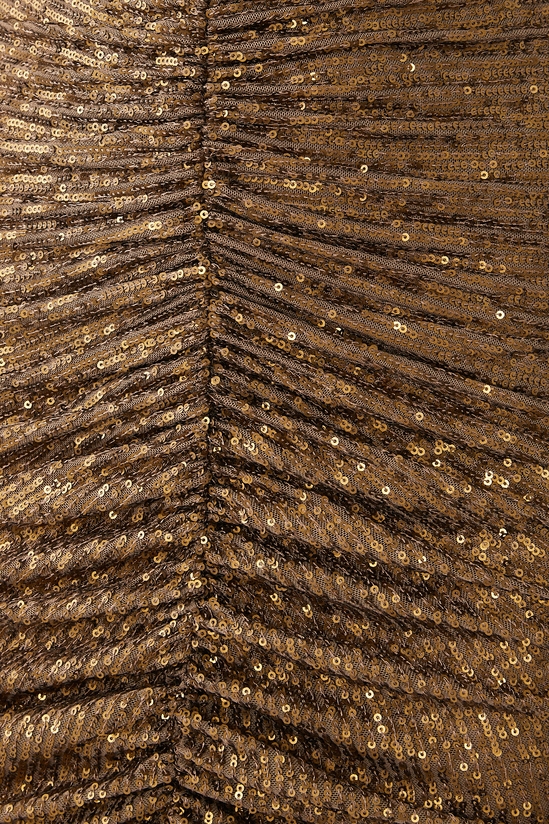 Long Sleeve V-Neck Shirred Front Fishtail Gown