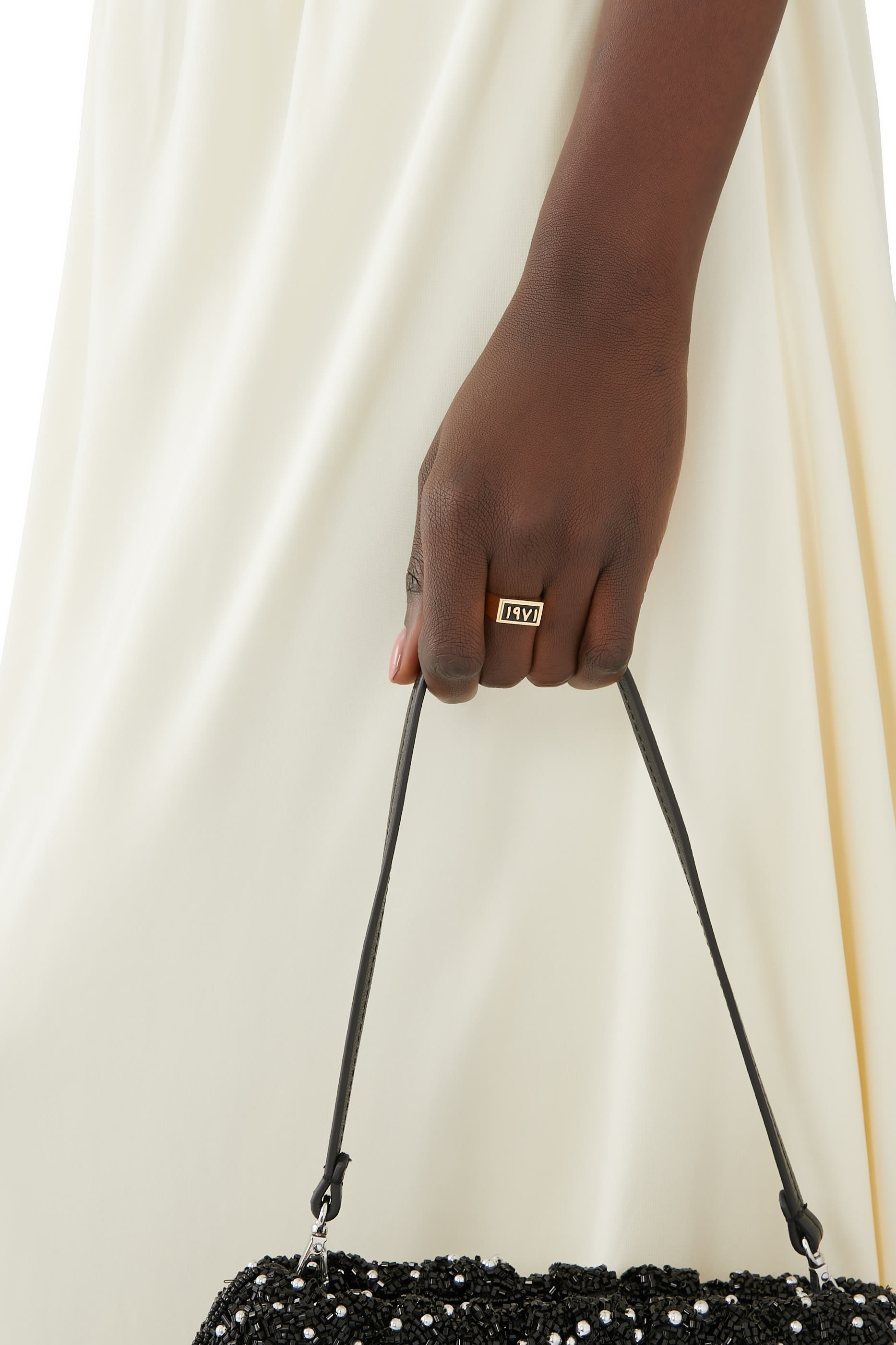 1971 Signet Ring, 18k Yellow Gold & Enamel