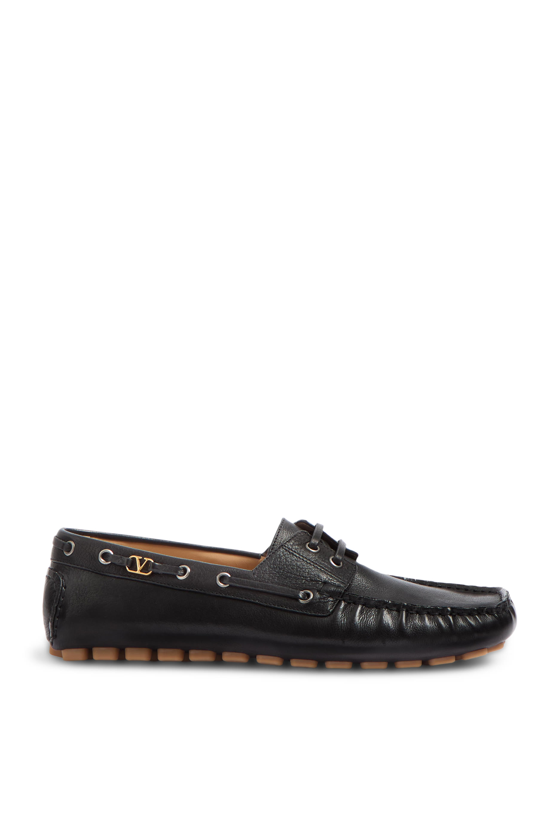 VLogo Signature Calfskin Driving Shoes