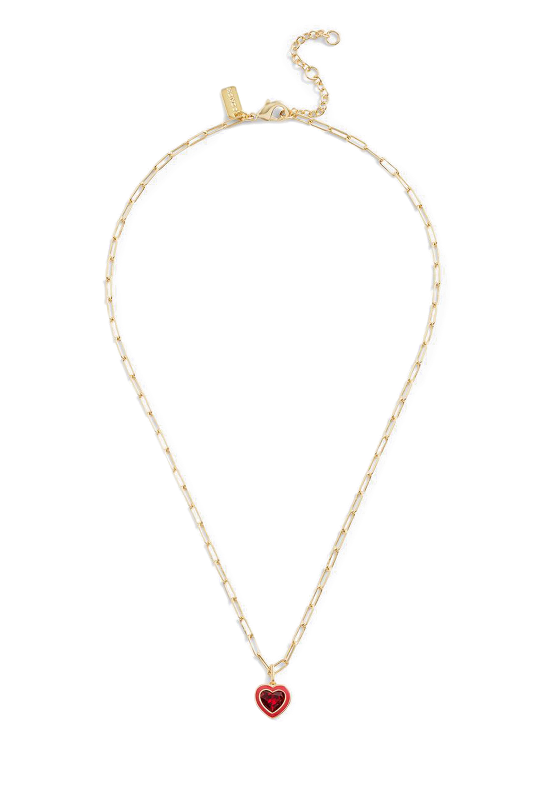 Enamel Heart Necklace & Stud Set