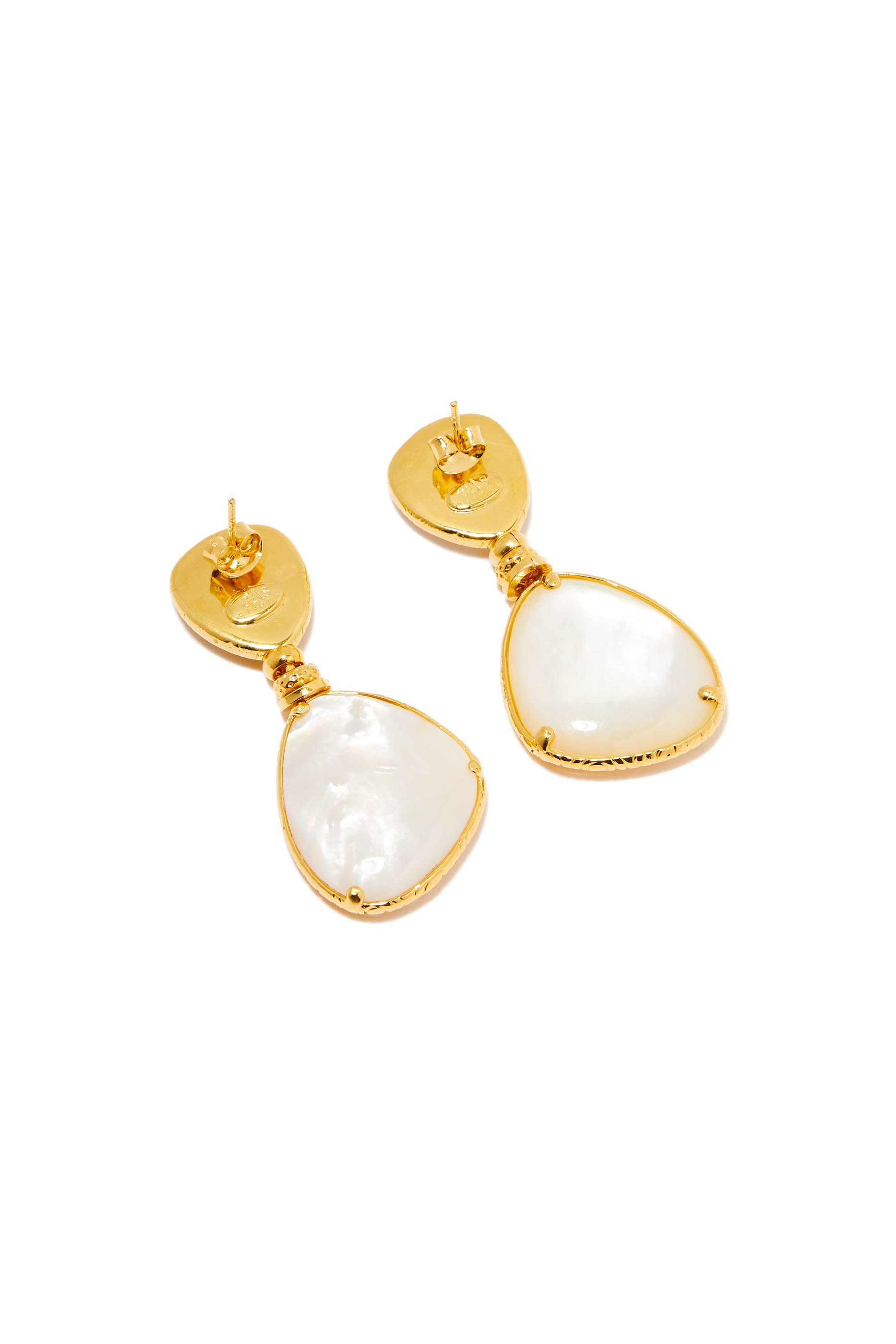 Silia Drop Earrings, 24K Gold-Plated & Pearl
