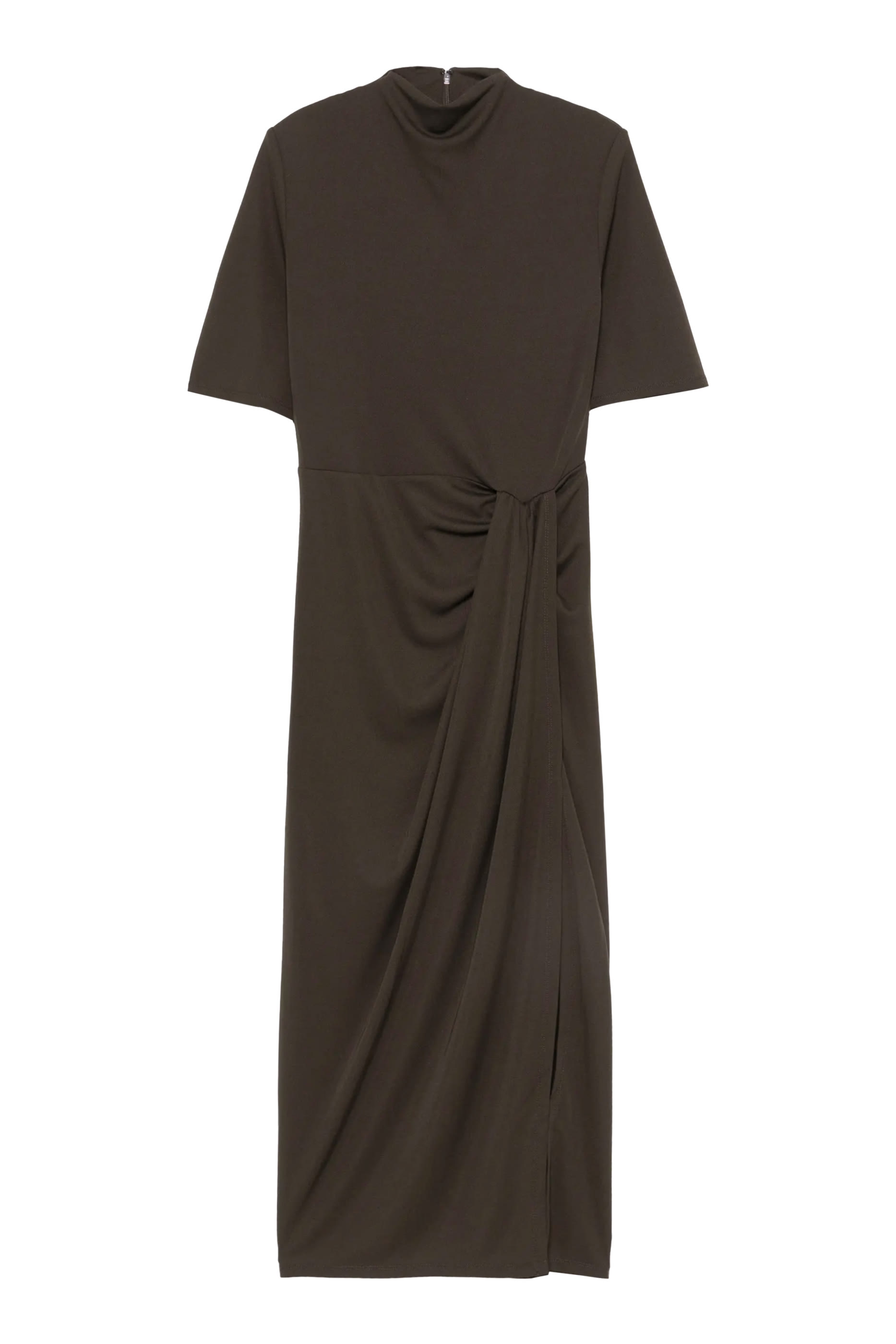 Draped Skirt Midi Dress 