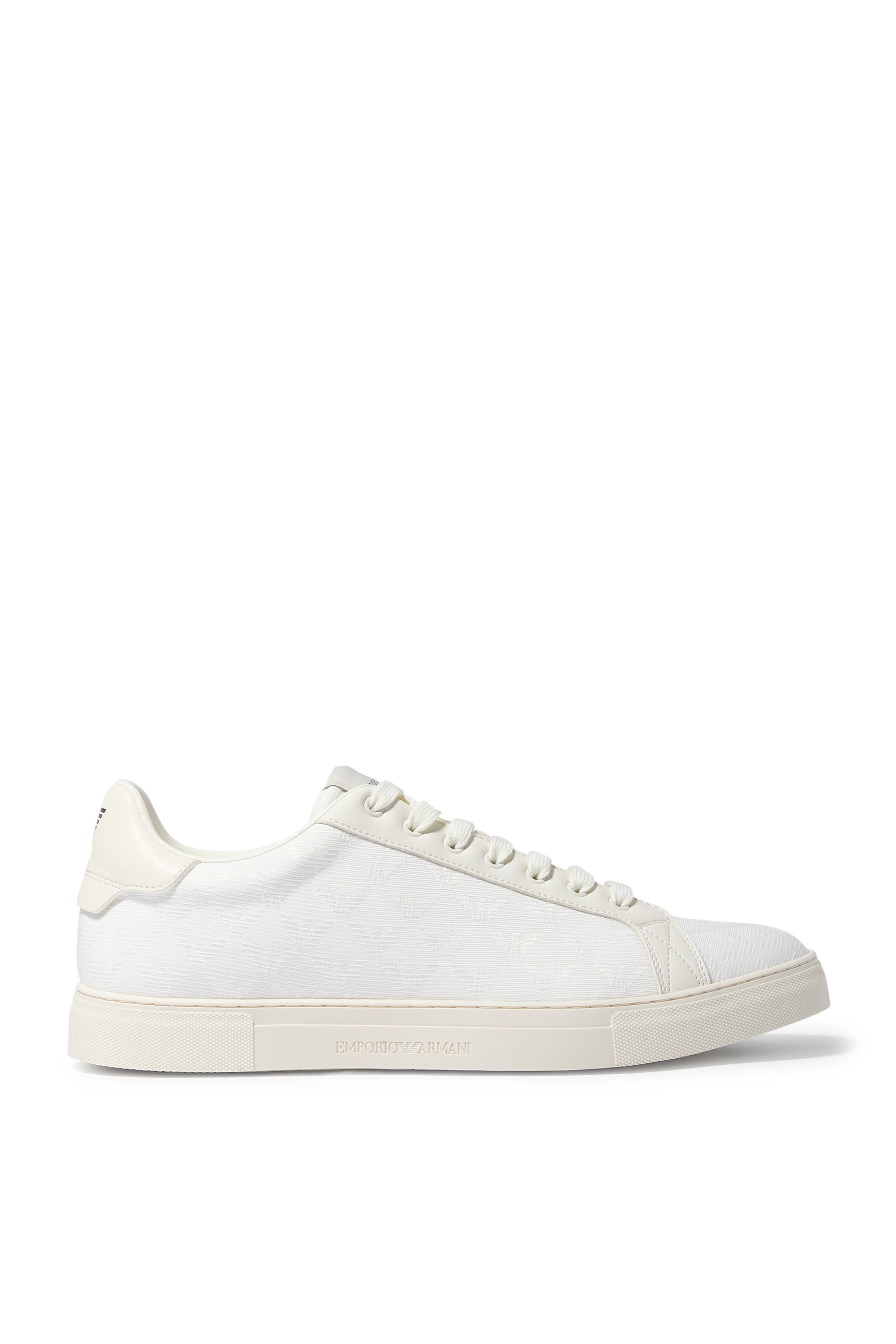  Nylon Sneakers with Jacquard All-Over Eagle Logo