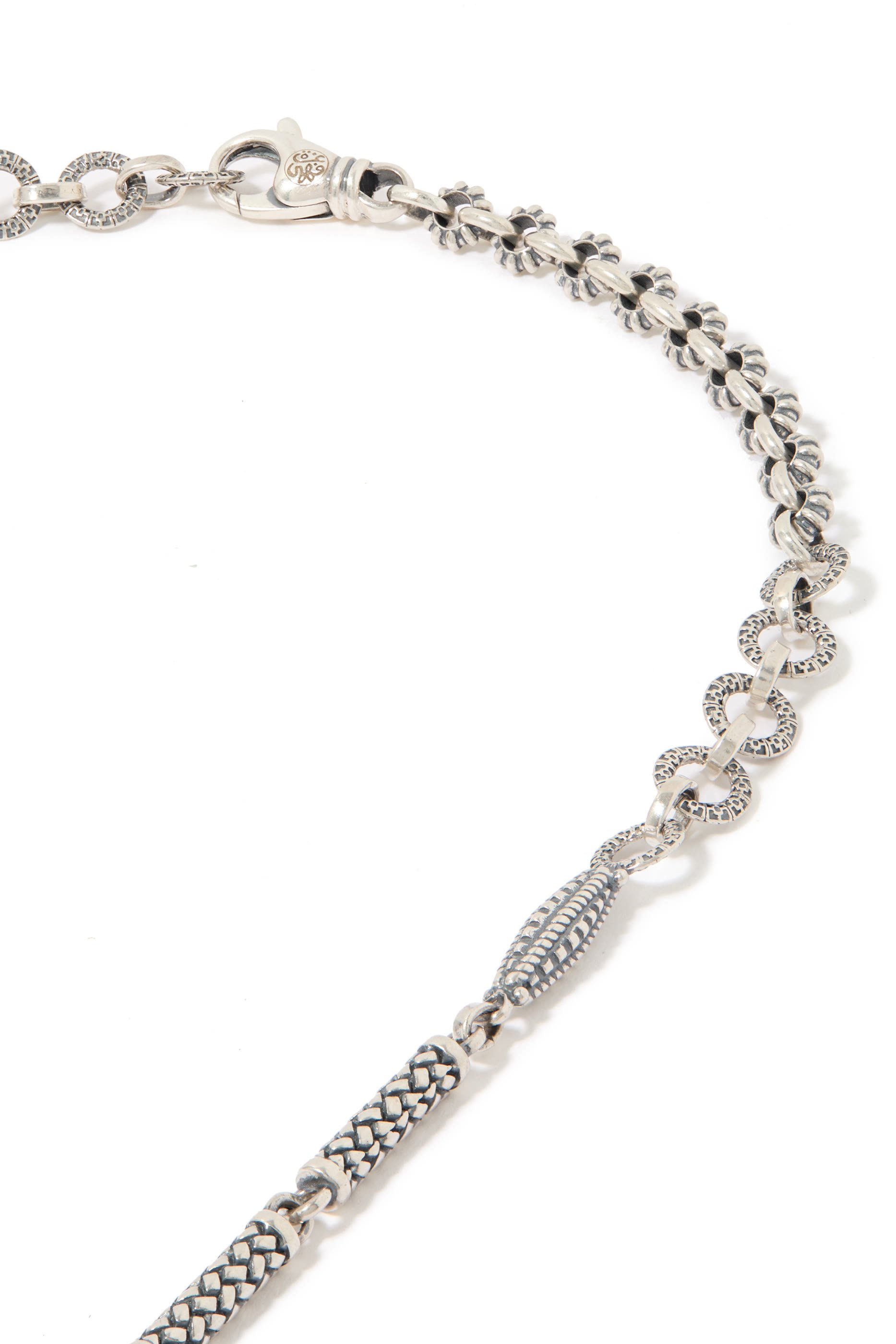 Wrap-Around Beaded Convertible Necklace, Sterling Silver & Black Spinel