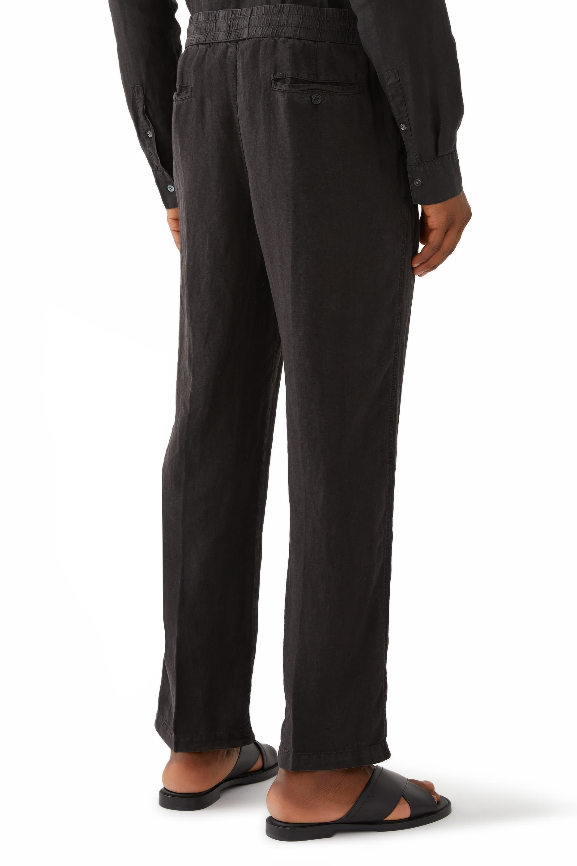 Relaxed Fit Linen Pants