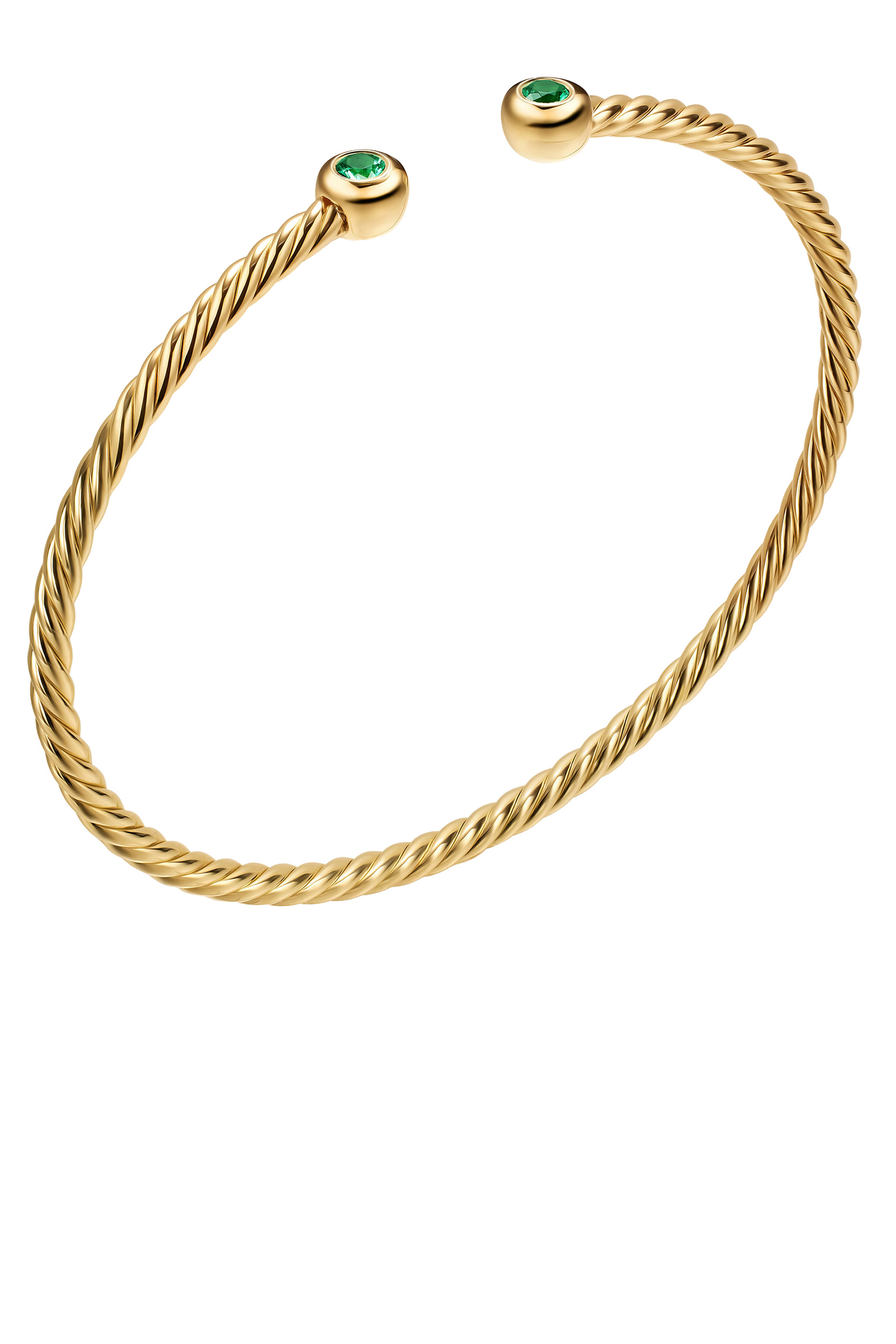 Micro Cablespira&reg; Flex Bracelet, 18K Yellow Gold