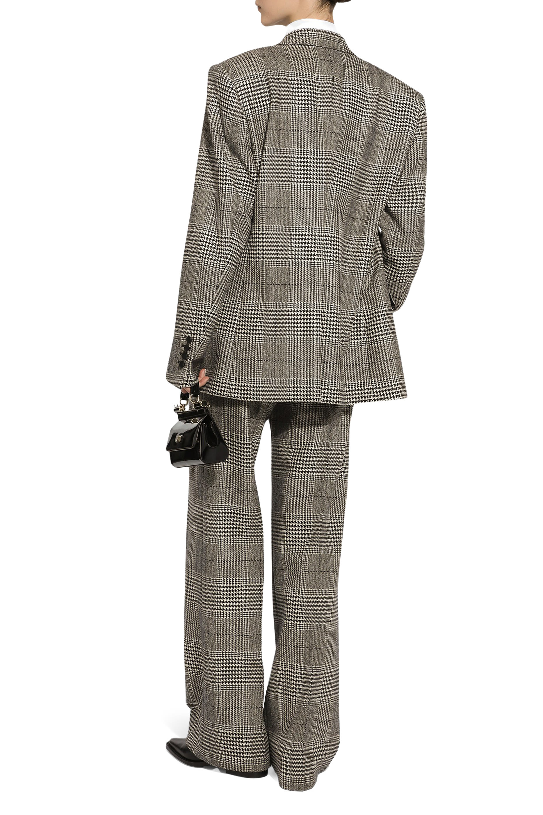 Flared Glen Plaid Pants