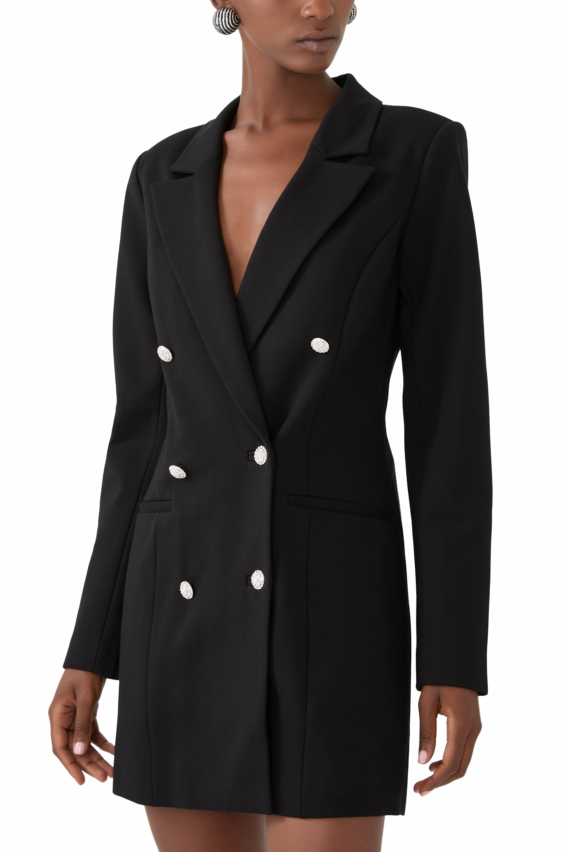 Ponte Embellished Blazer Dress