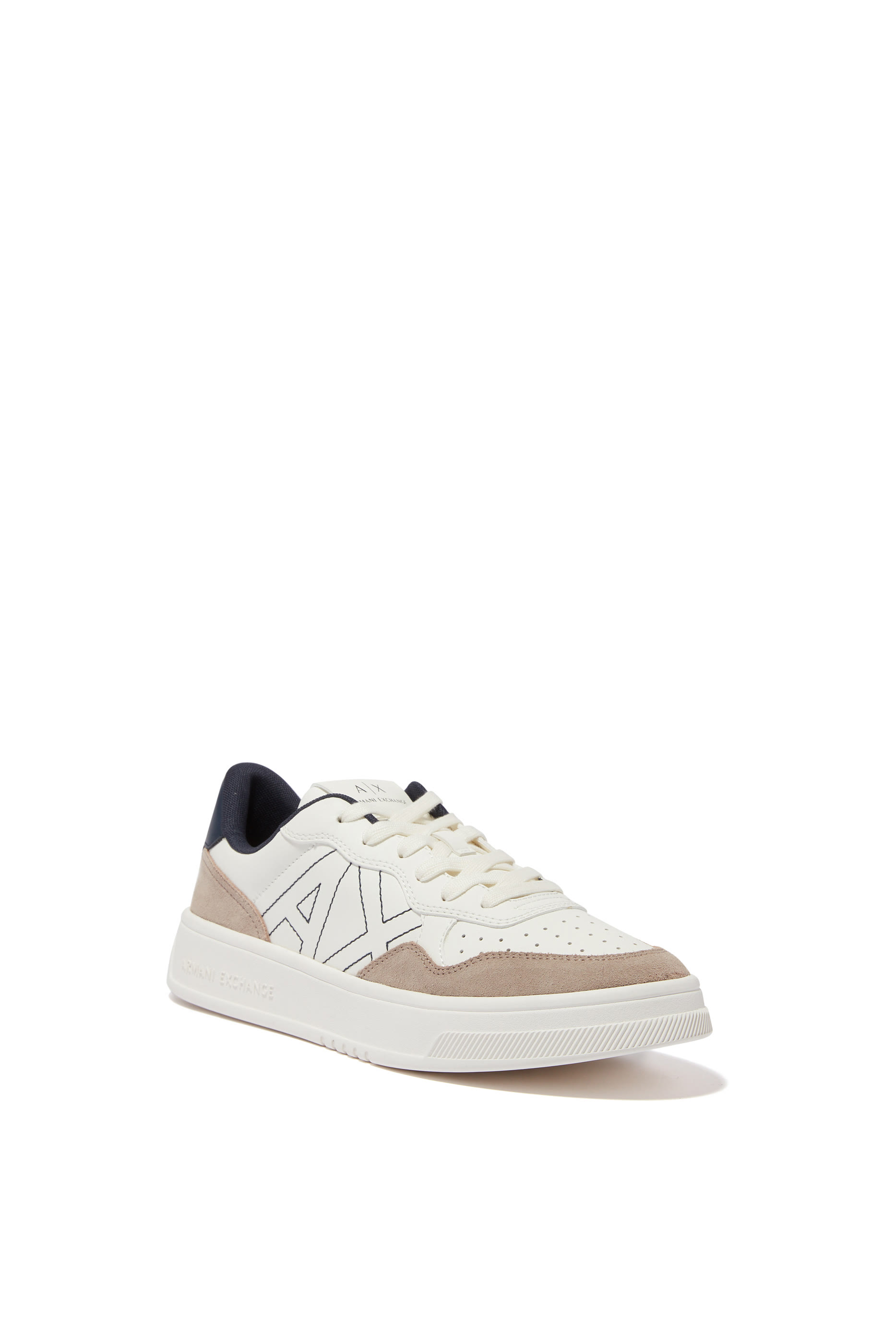 AX Logo Faux Leather Sneakers