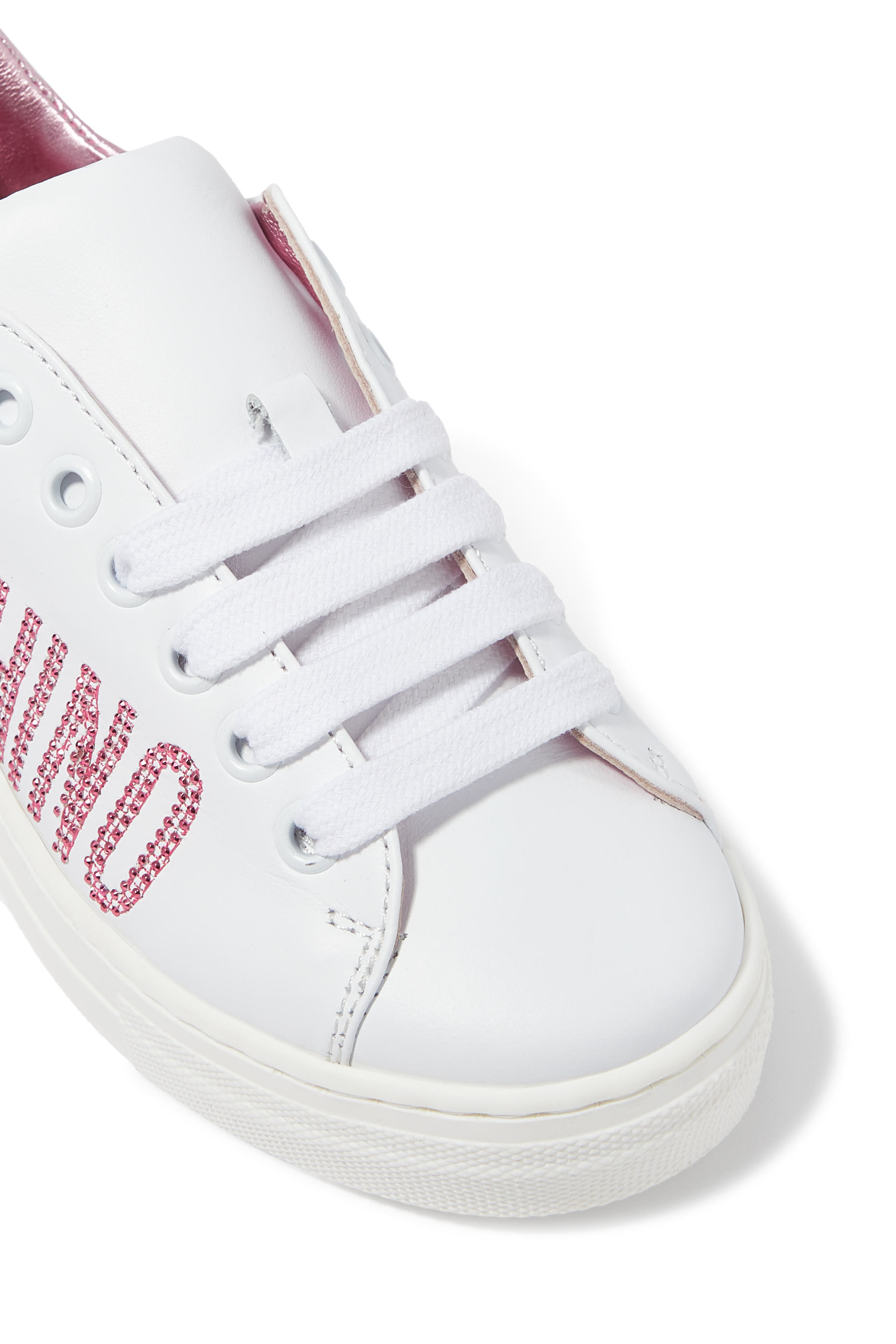 Kids Logo Leather Sneakers