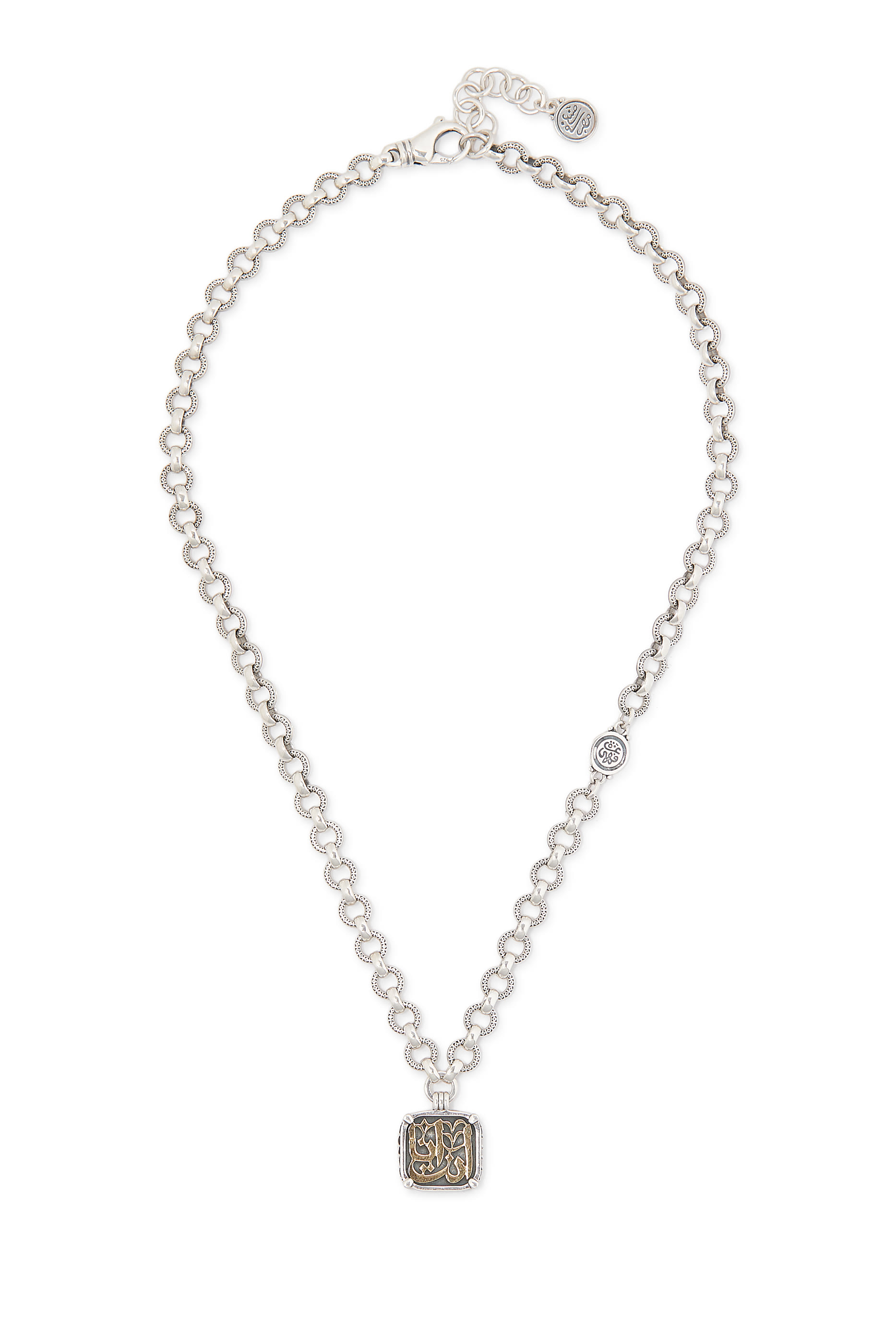 We Are One Necklace, 18K Yellow Gold, Sterling Silver & Blue Topaz