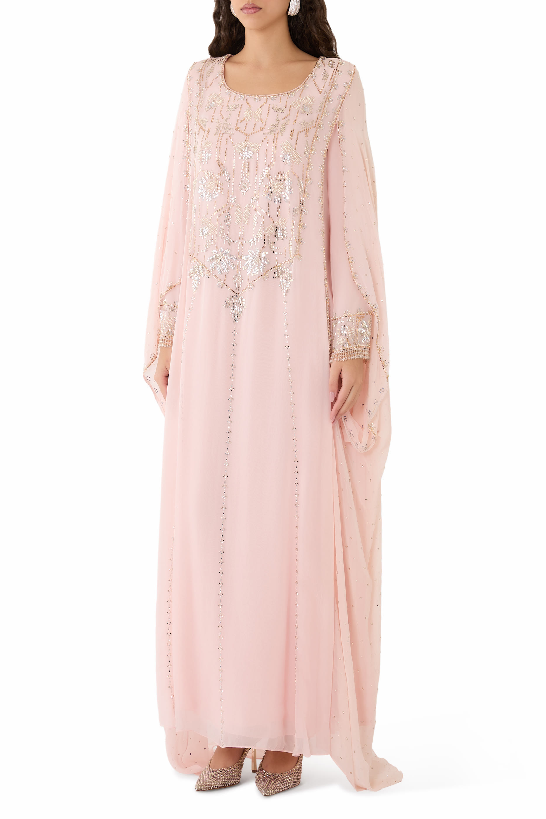 Viscose Organza Crystal Work Thobe Kaftan