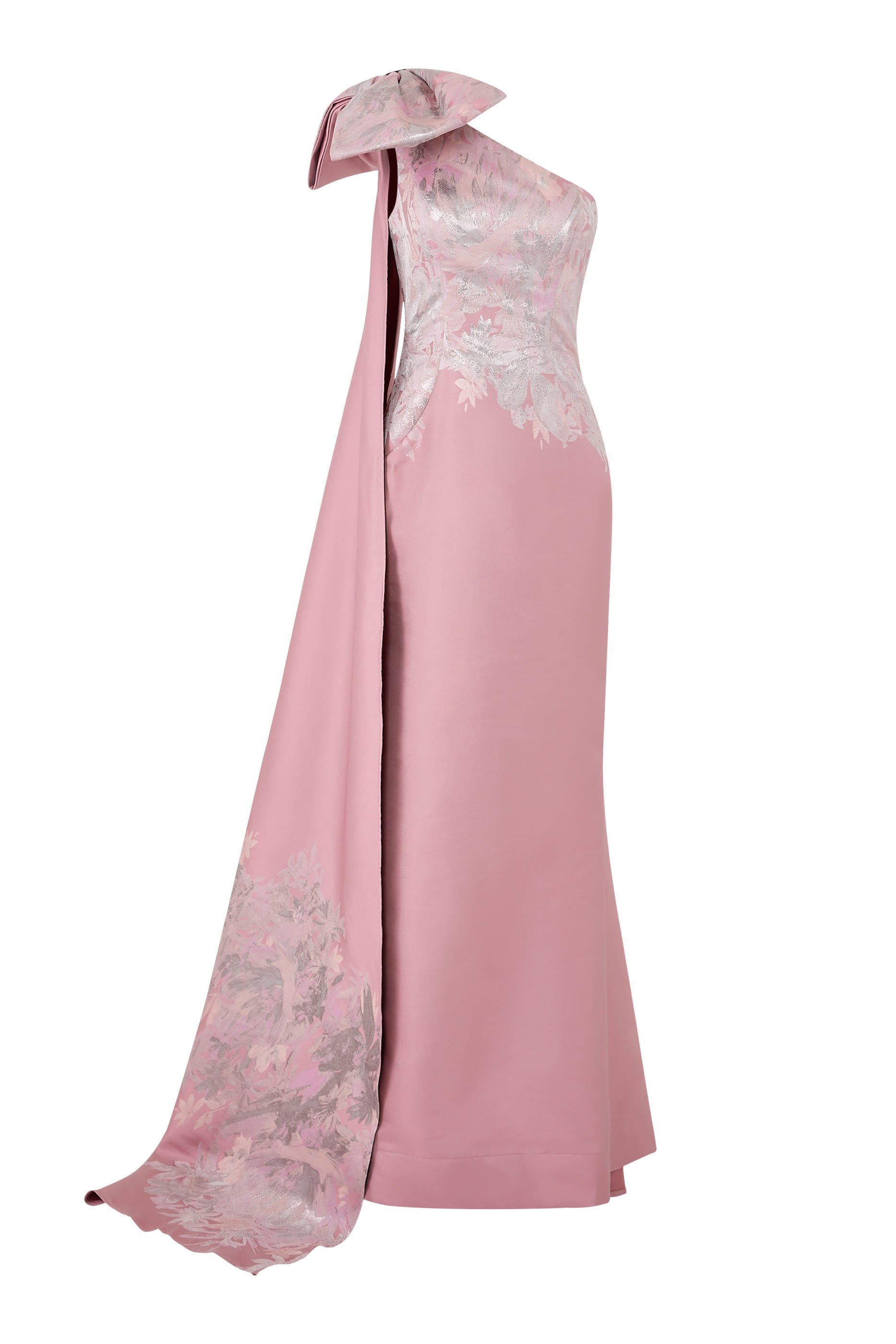 One Shoulder Bow Gown