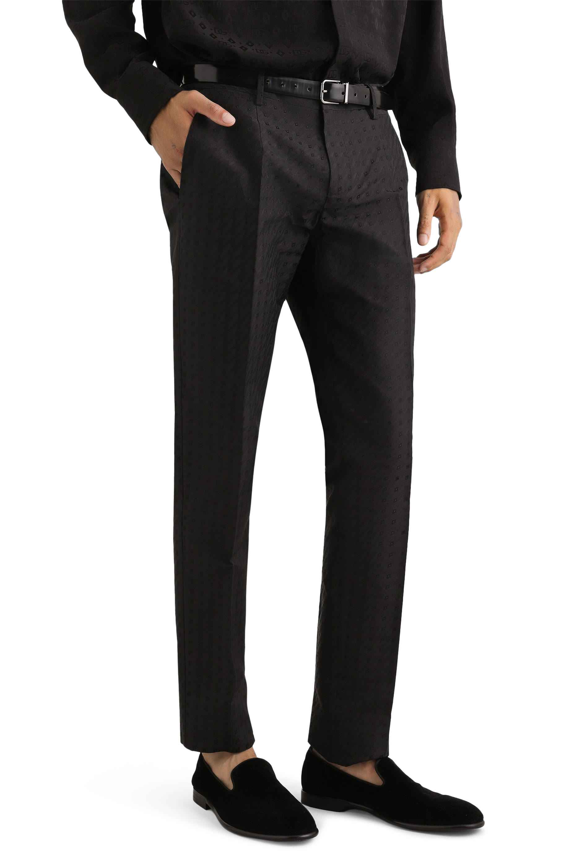 Micro Pattern Jacquard Trousers