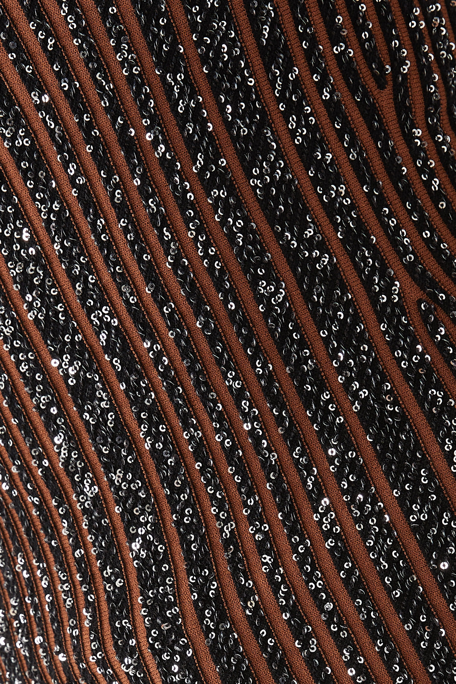 Partialized Knit Sequinned Sleeveless Tank Top