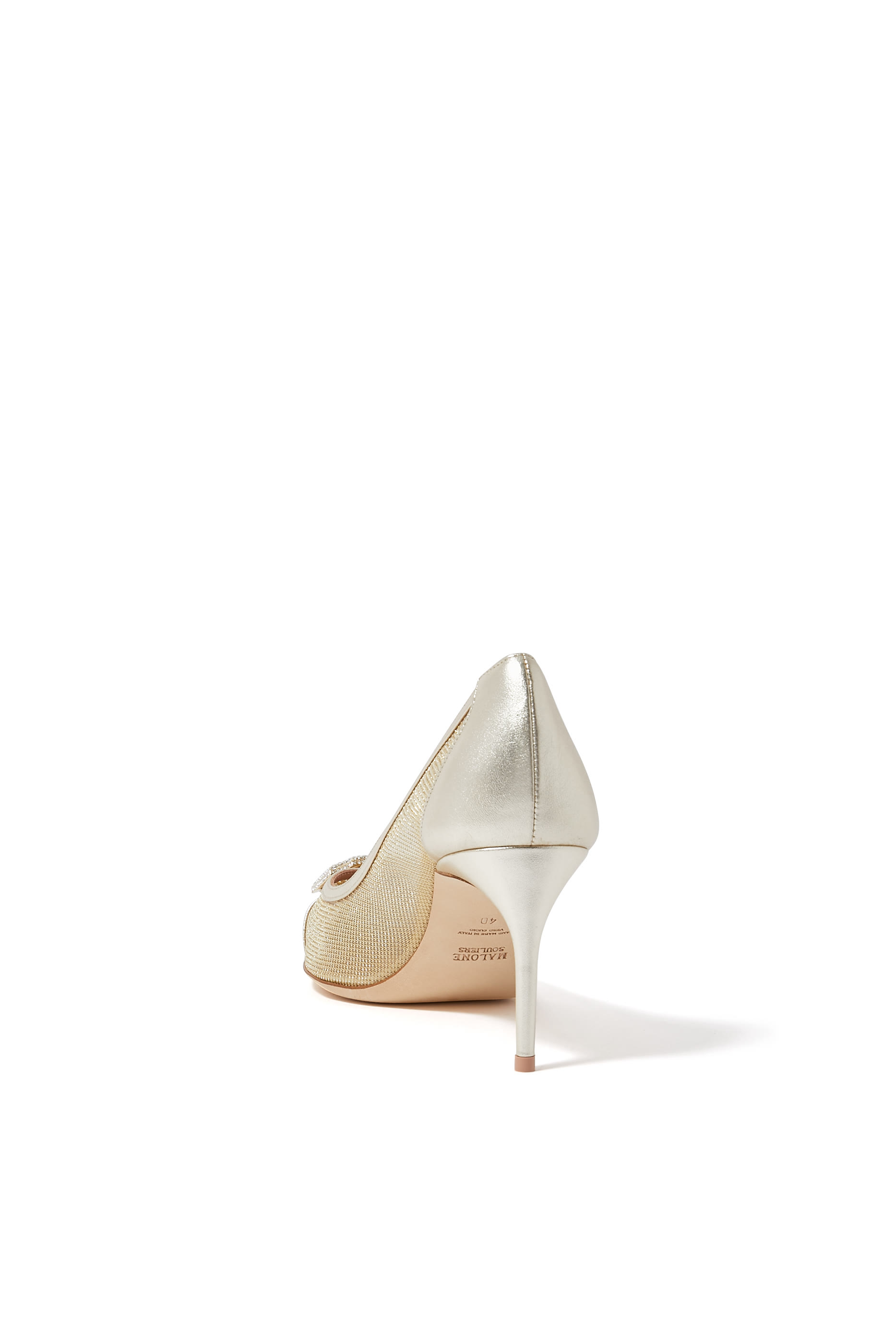 Pointed Toe 70 Pump with Crest Buckle