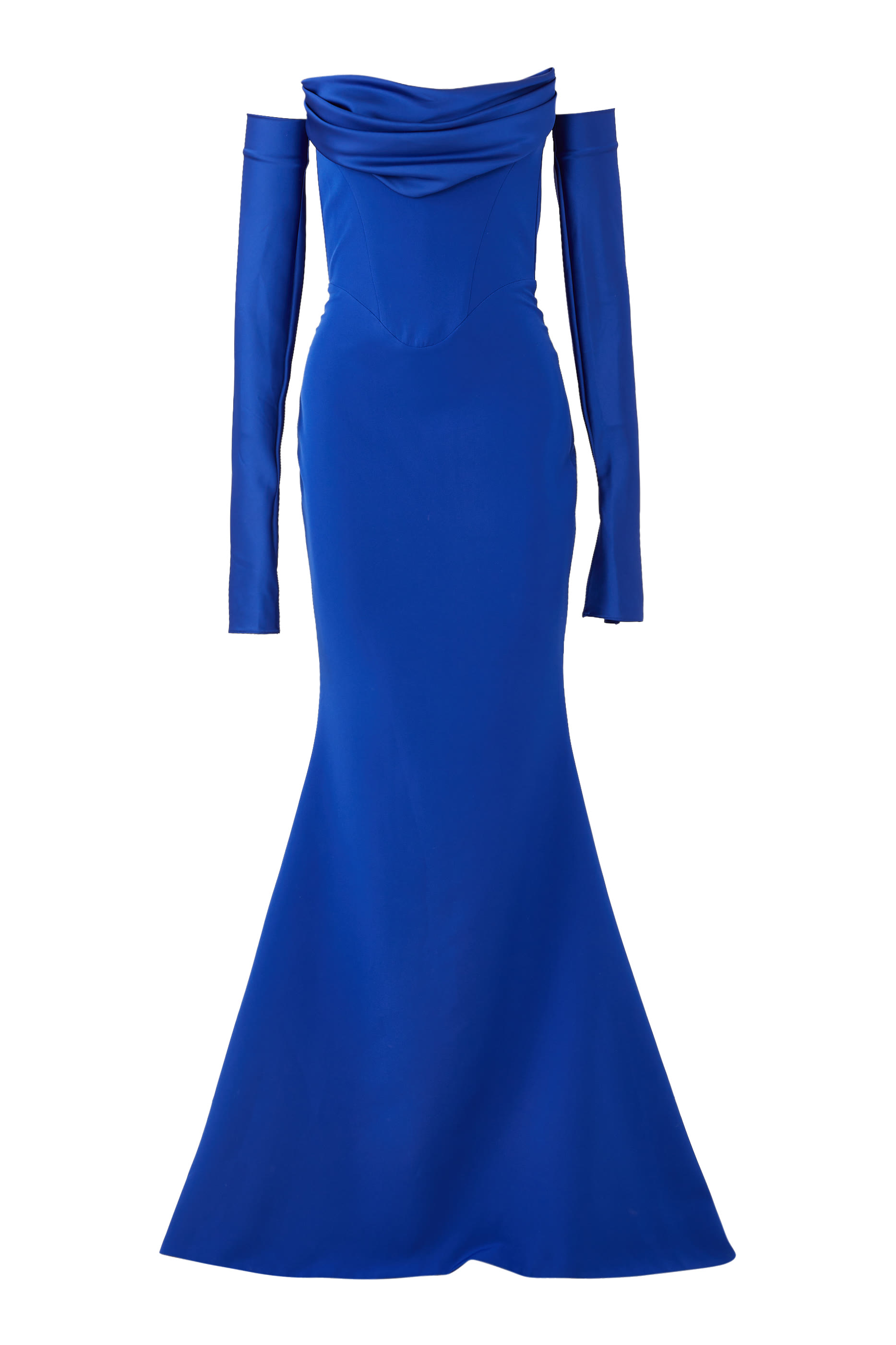 Strapless Gown with Long Gloves