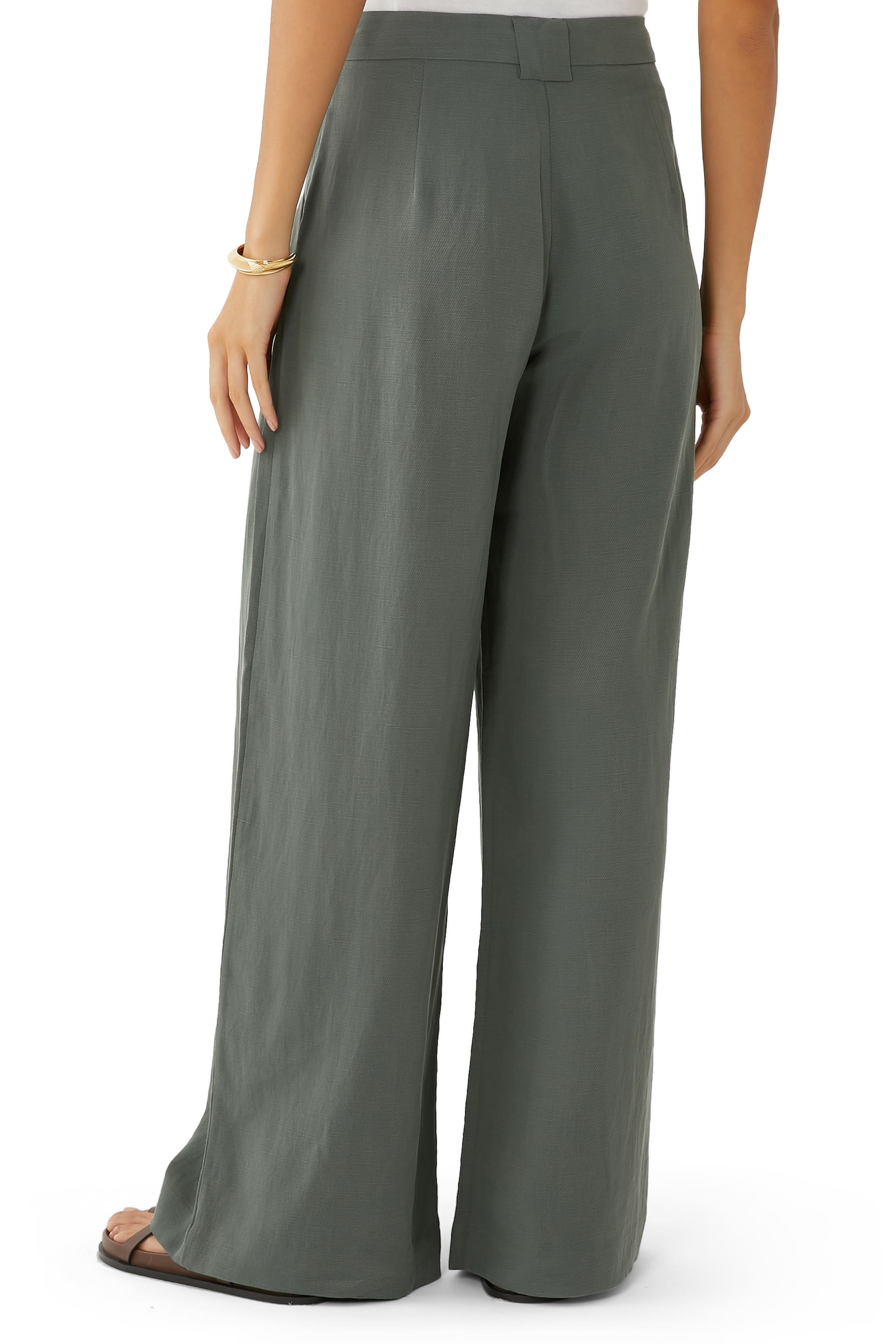 Wide Leg Pleat Pants
