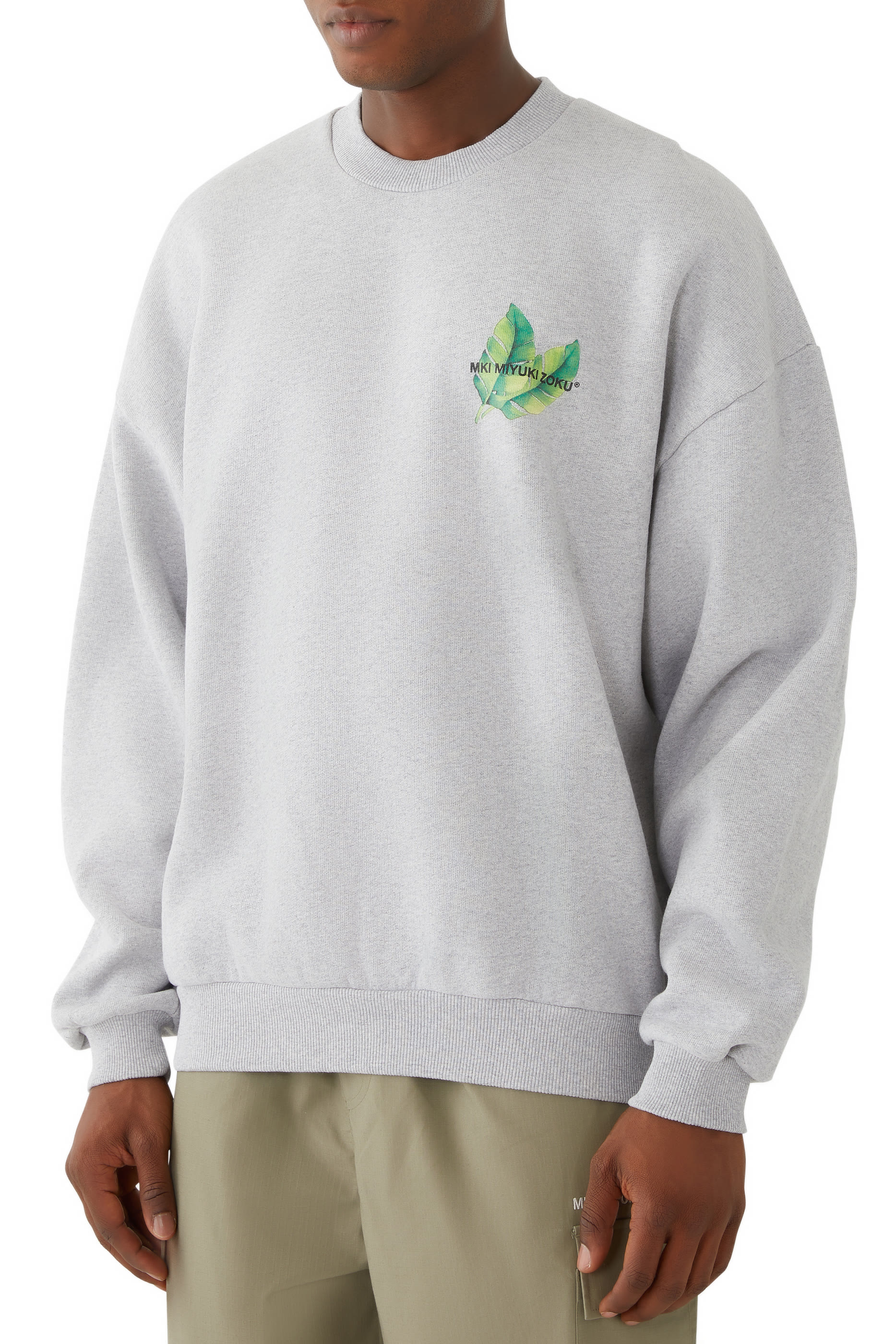 Logo-Print Cotton-Blend Leaf Sweatshirt