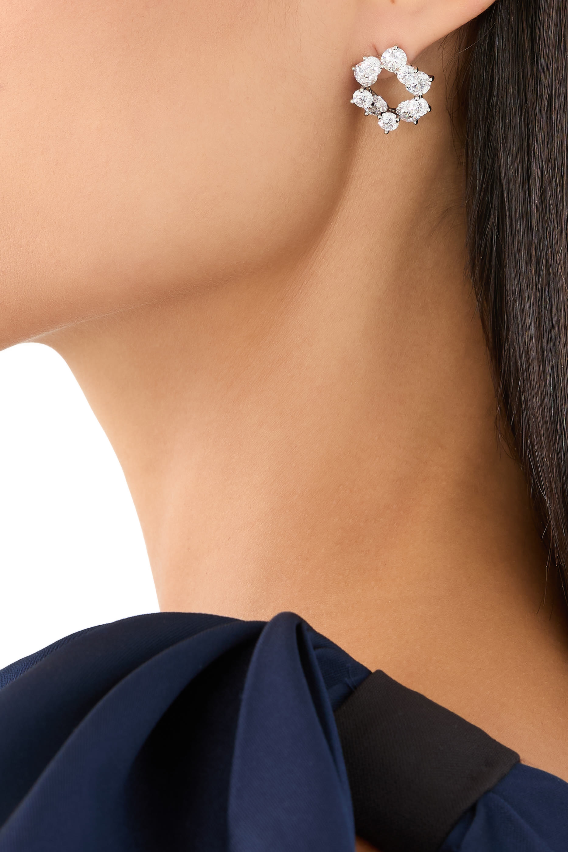 Crystal Flower Shaped Studs