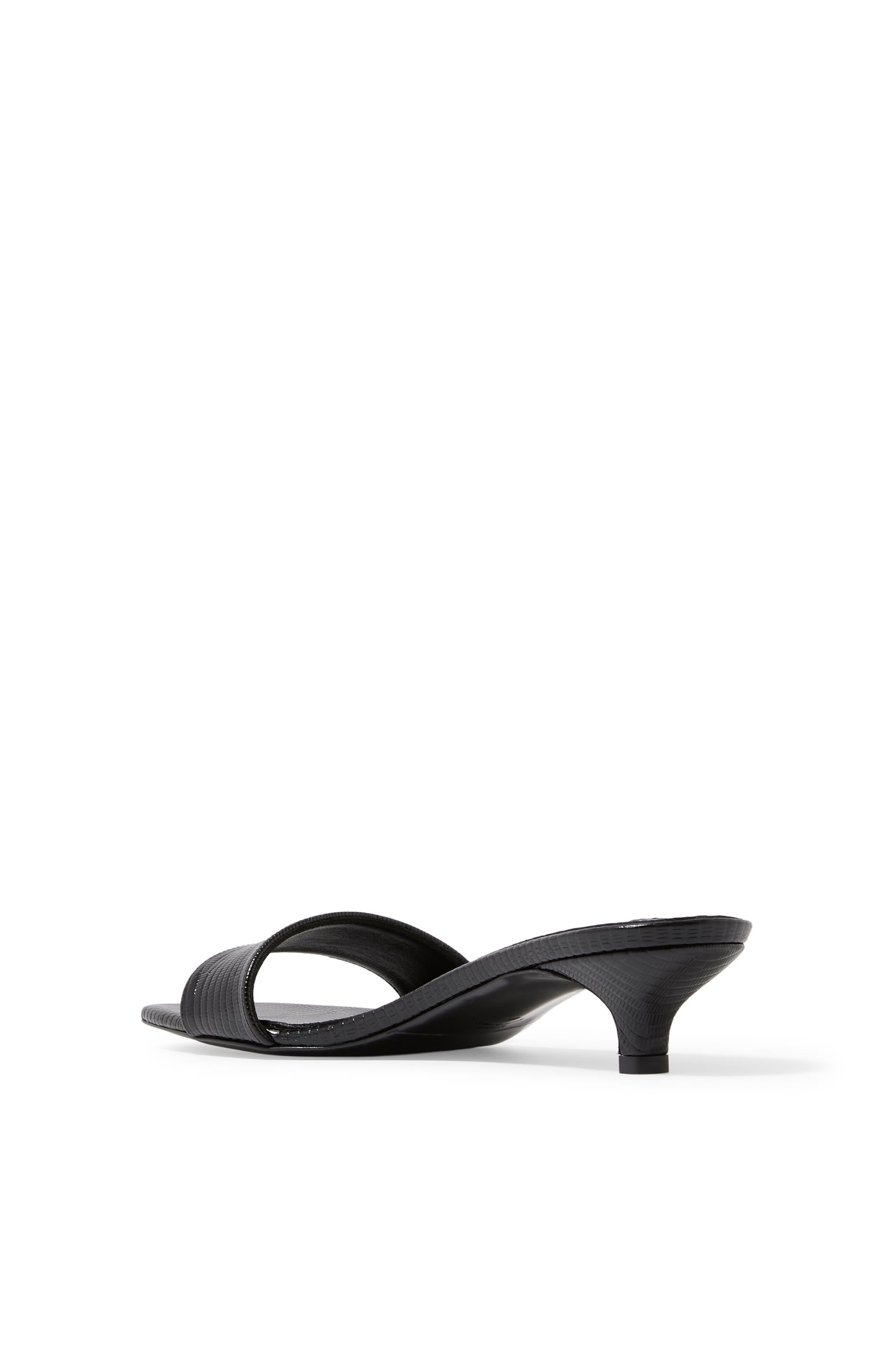 Slim Lizard-Embossed Bandeau 35 Mules 