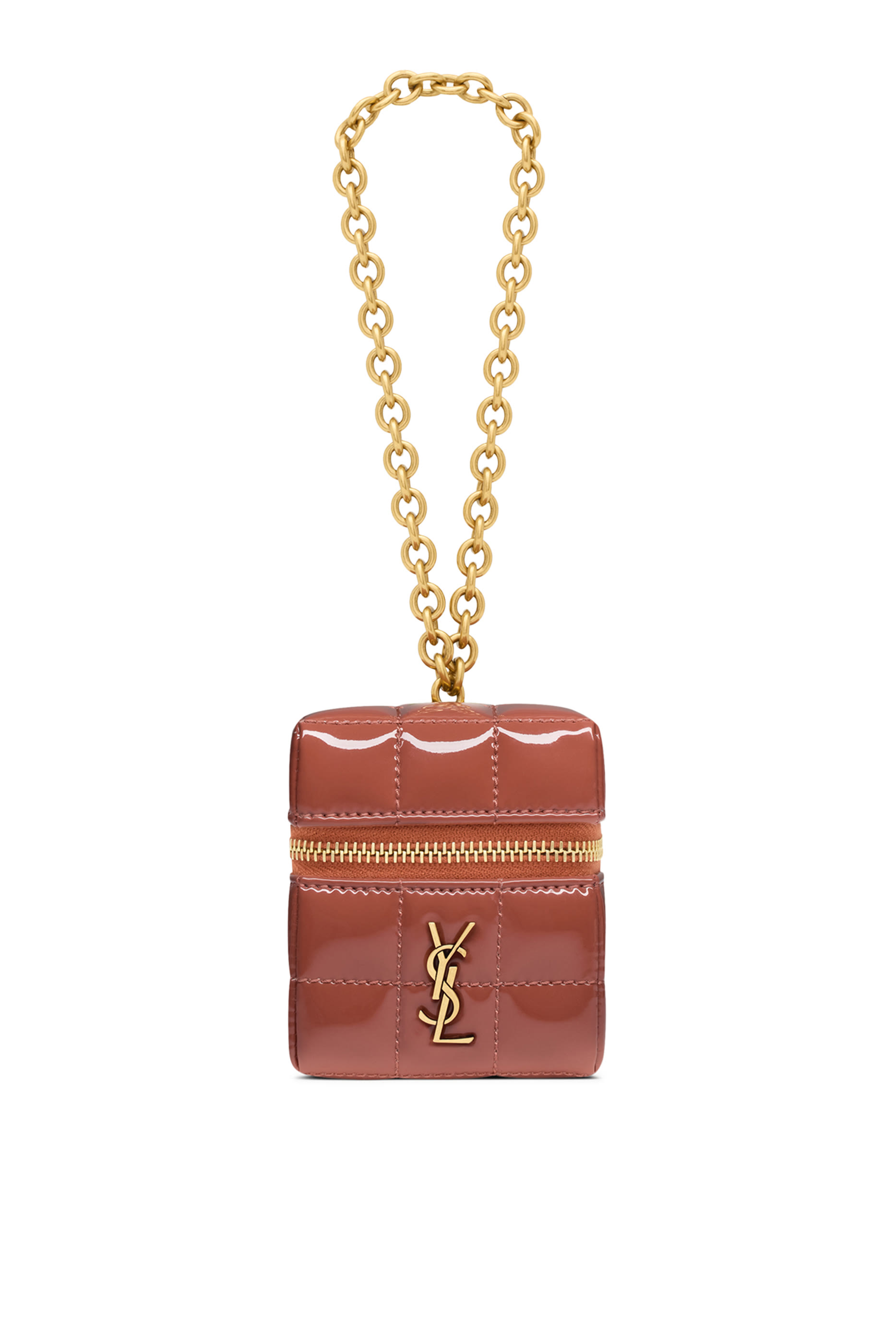 Cassandre Matelass&eacute; Carr&eacute; Mini Cube in Patent Leather